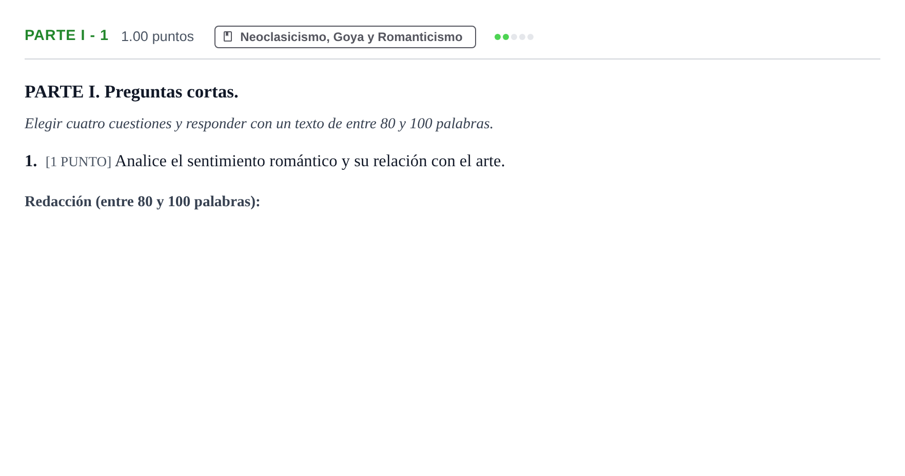 Enunciado: Ejercicio Parte I - 1 · Fundamentos Artísticos PAU Cantabria Ordinaria 2023