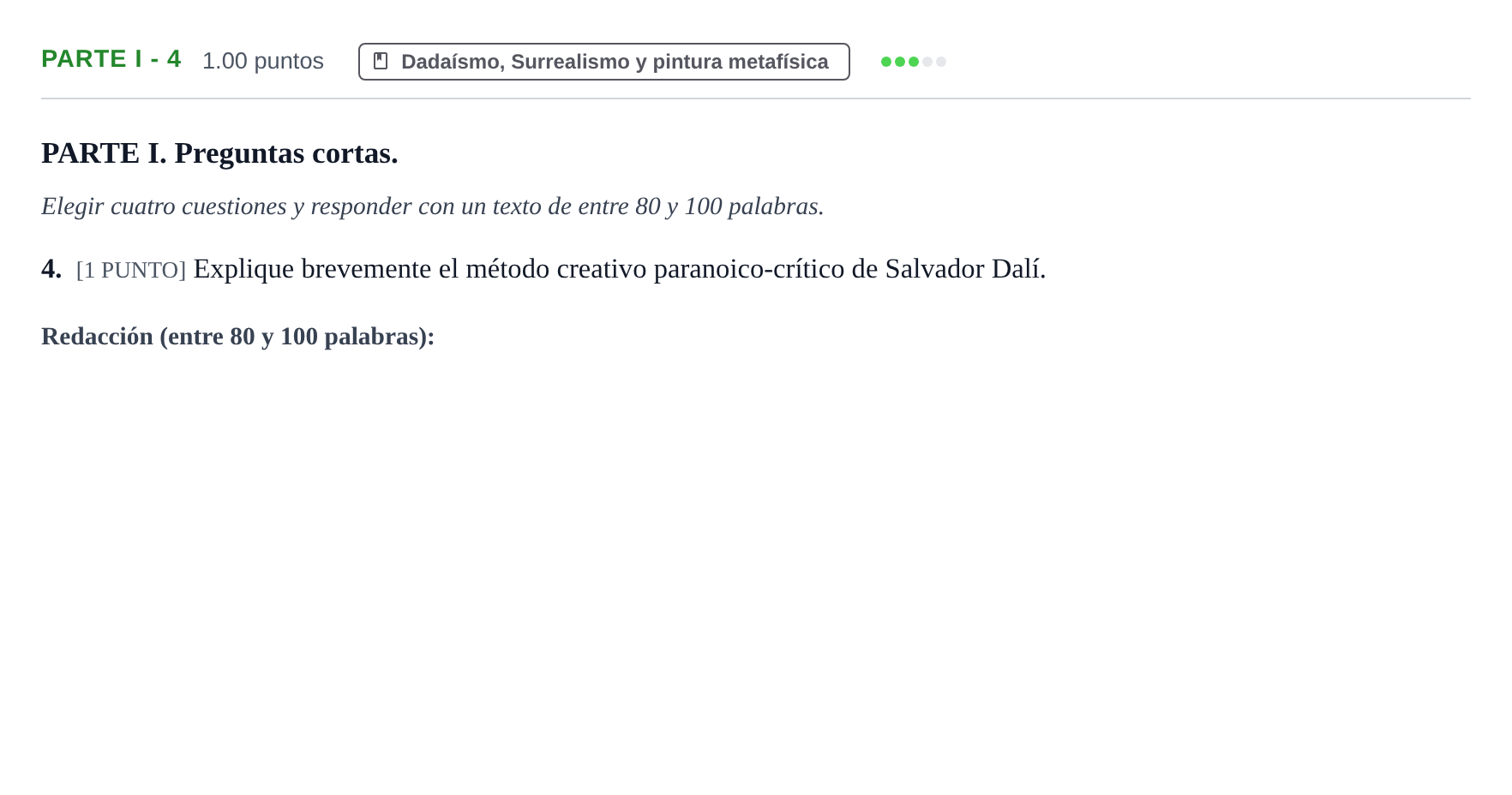 Enunciado: Ejercicio Parte I - 4 · Fundamentos Artísticos PAU Cantabria Ordinaria 2023