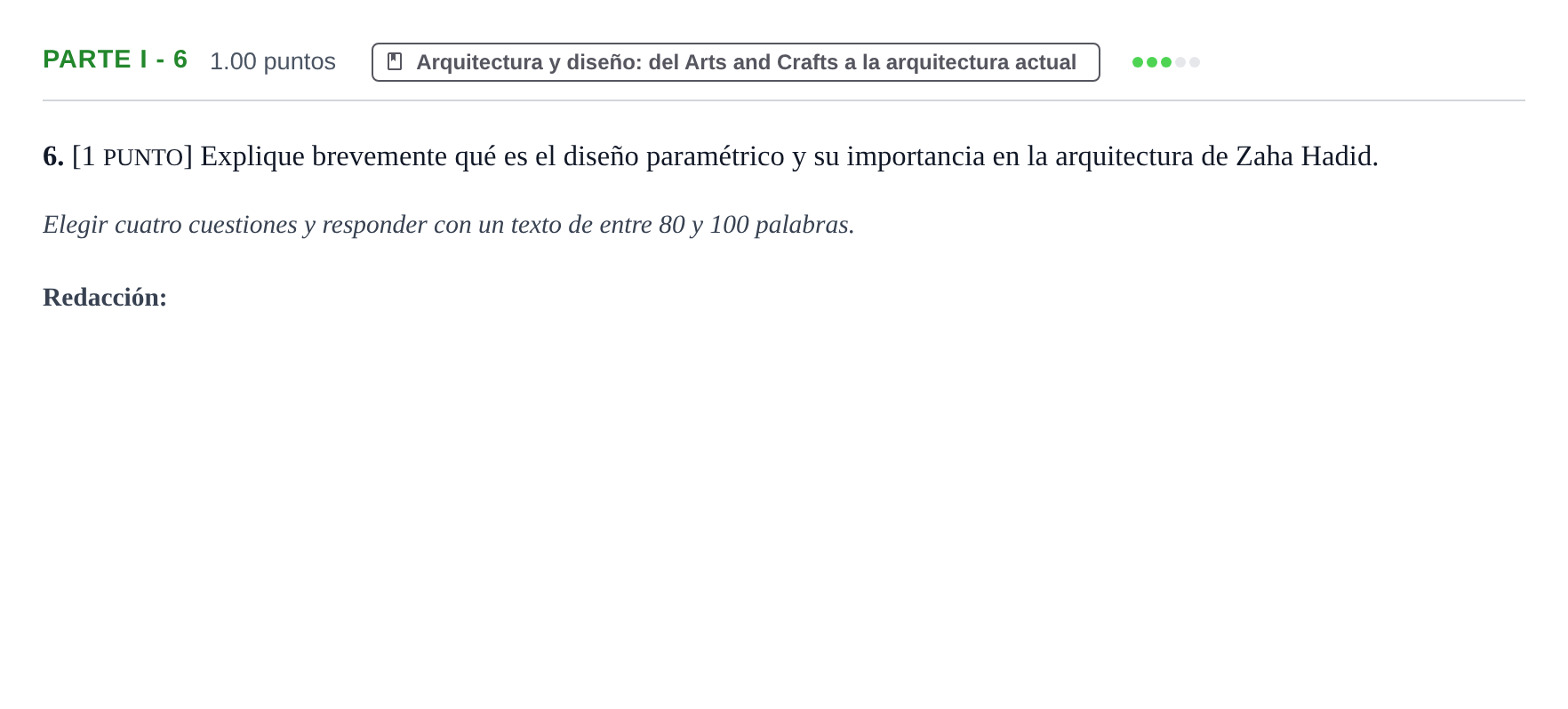 Enunciado: Ejercicio Parte I - 6 · Fundamentos Artísticos PAU Cantabria Ordinaria 2023
