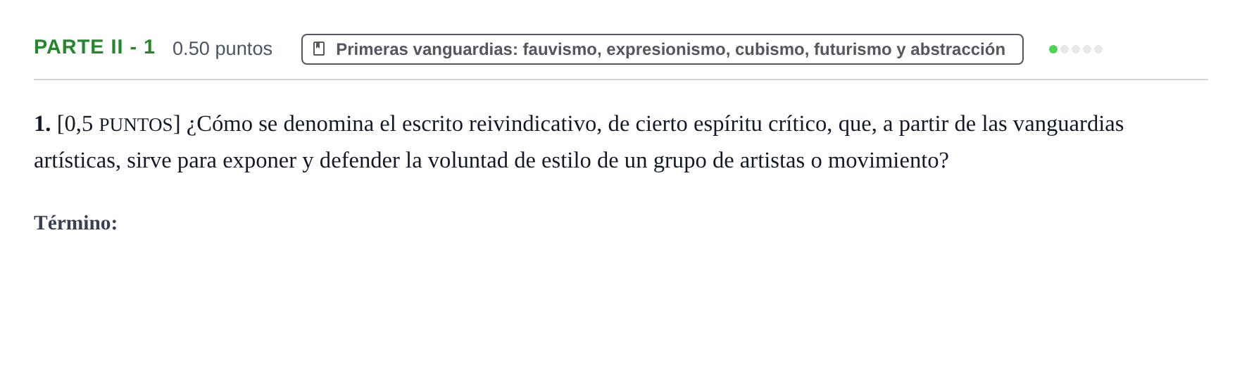 Enunciado: Ejercicio Parte II - 1 · Fundamentos Artísticos PAU Cantabria Ordinaria 2023