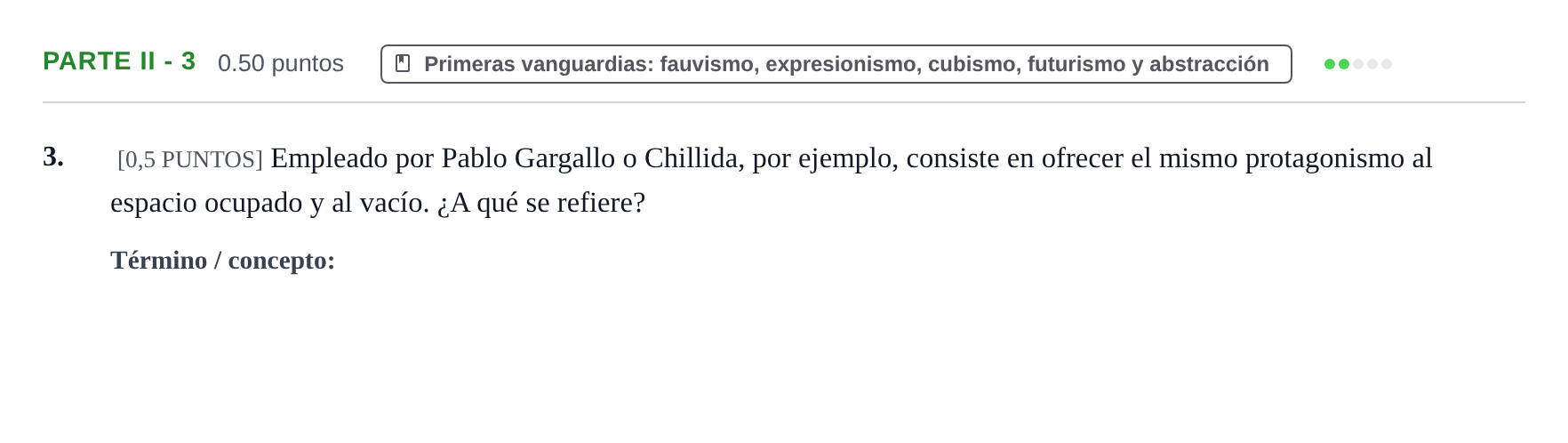 Enunciado: Ejercicio Parte II - 3 · Fundamentos Artísticos PAU Cantabria Ordinaria 2023