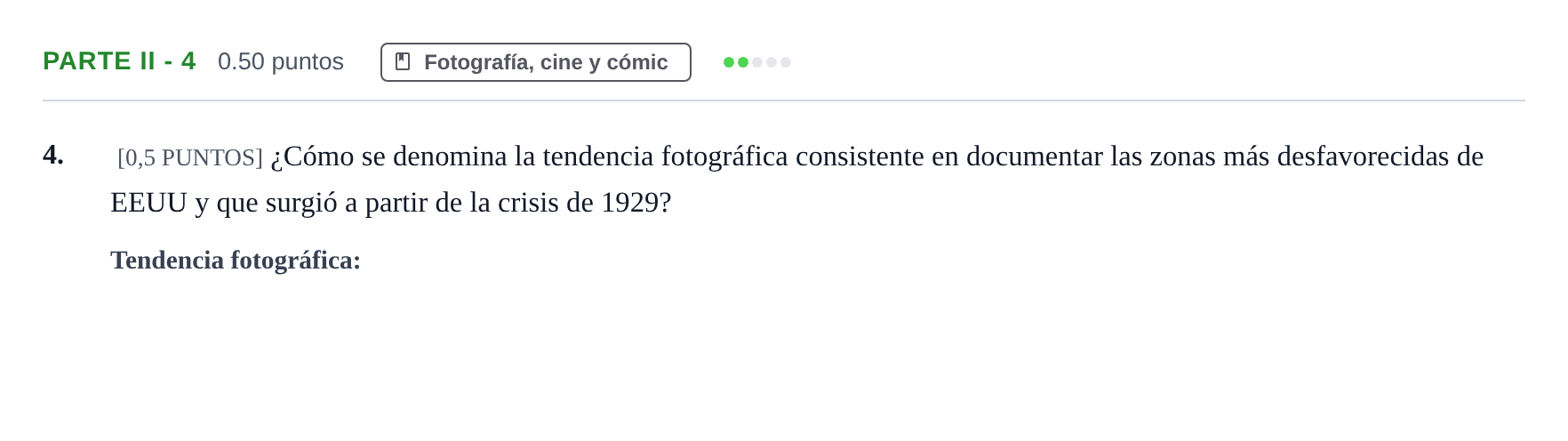 Enunciado: Ejercicio Parte II - 4 · Fundamentos Artísticos PAU Cantabria Ordinaria 2023