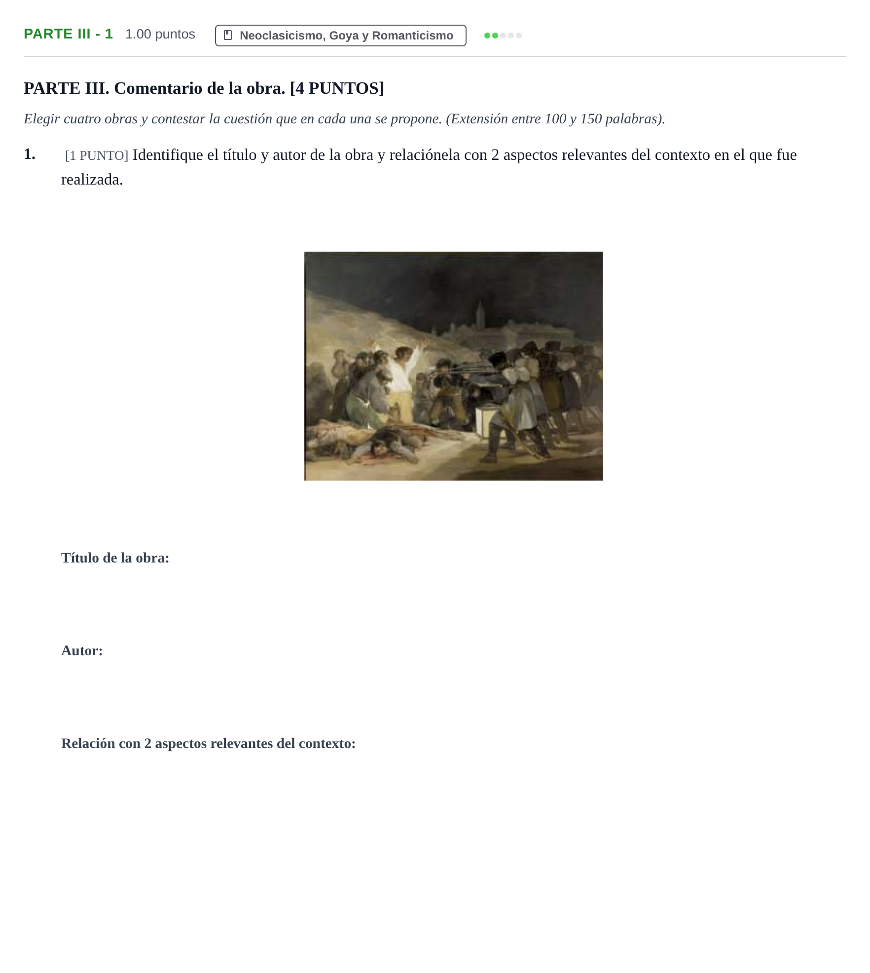Enunciado: Ejercicio Parte III - 1 · Fundamentos Artísticos PAU Cantabria Ordinaria 2023