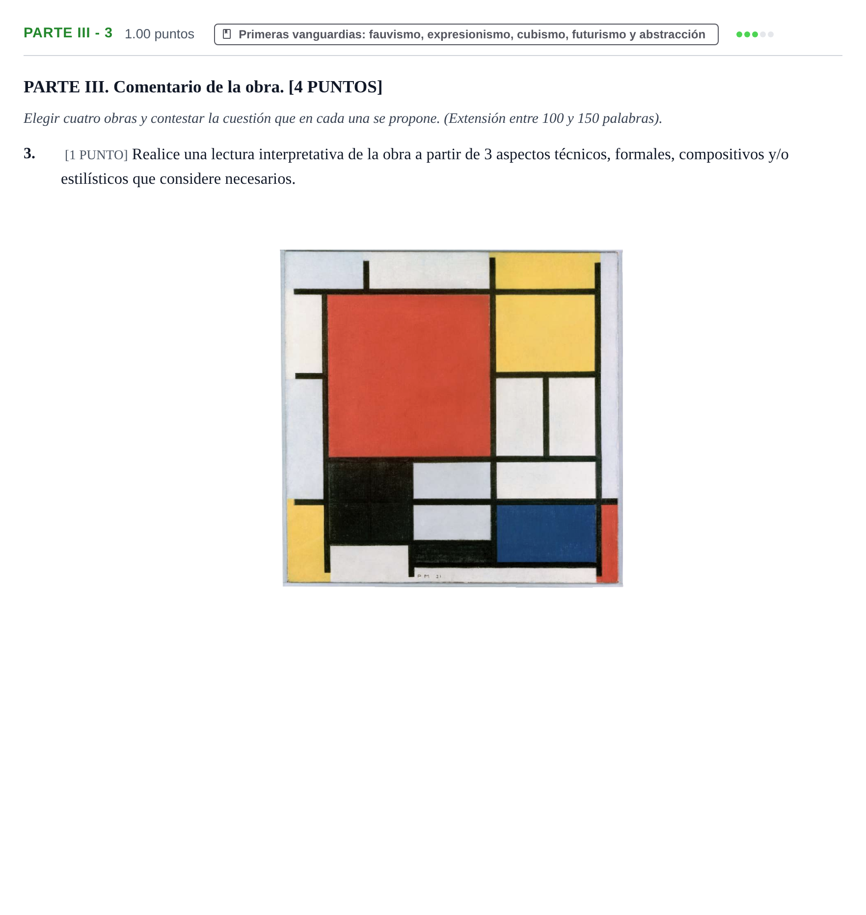 Enunciado: Ejercicio Parte III - 3 · Fundamentos Artísticos PAU Cantabria Ordinaria 2023