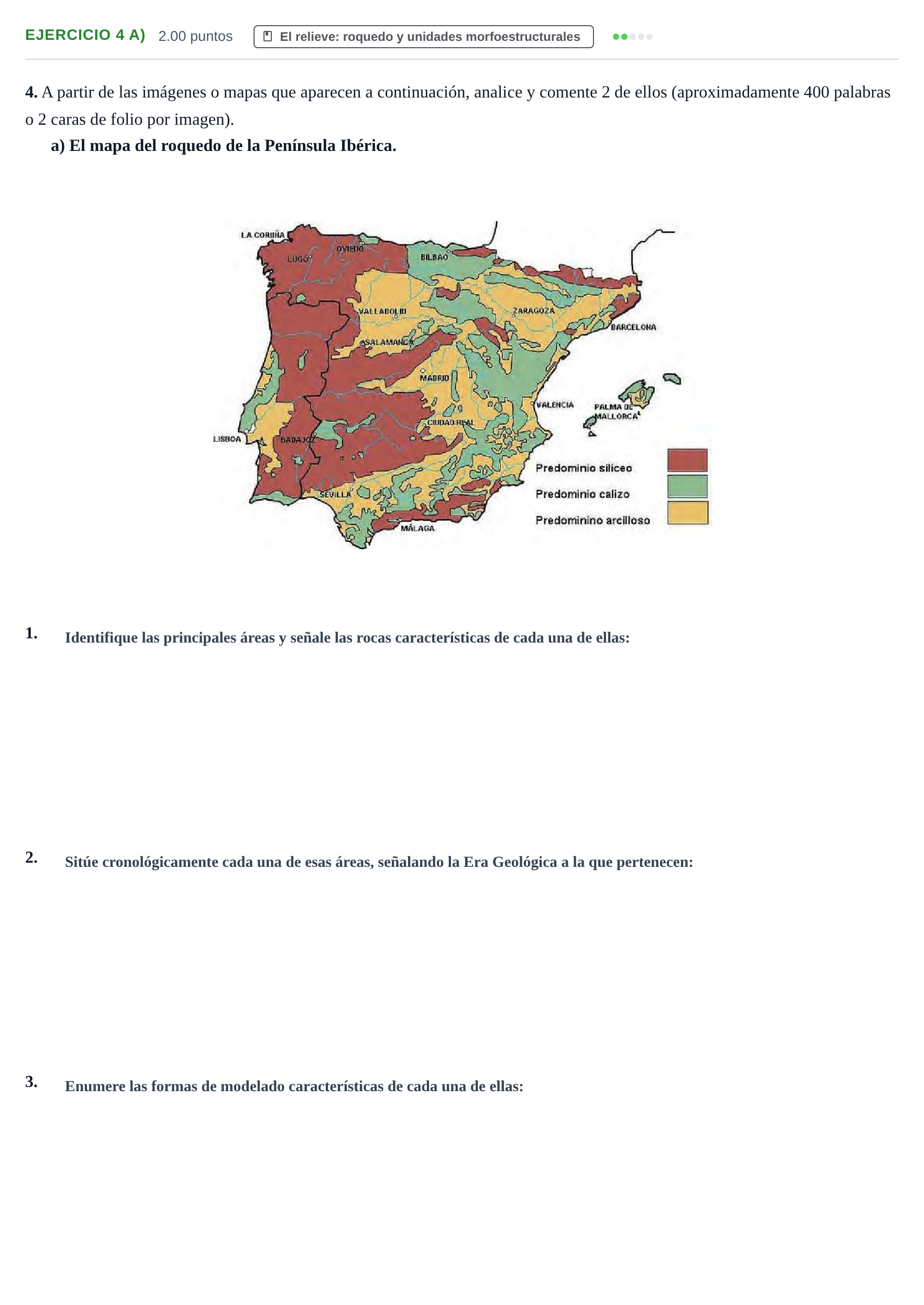 Enunciado: Ejercicio 4 a) · Geografía PAU Cantabria Ordinaria 2023