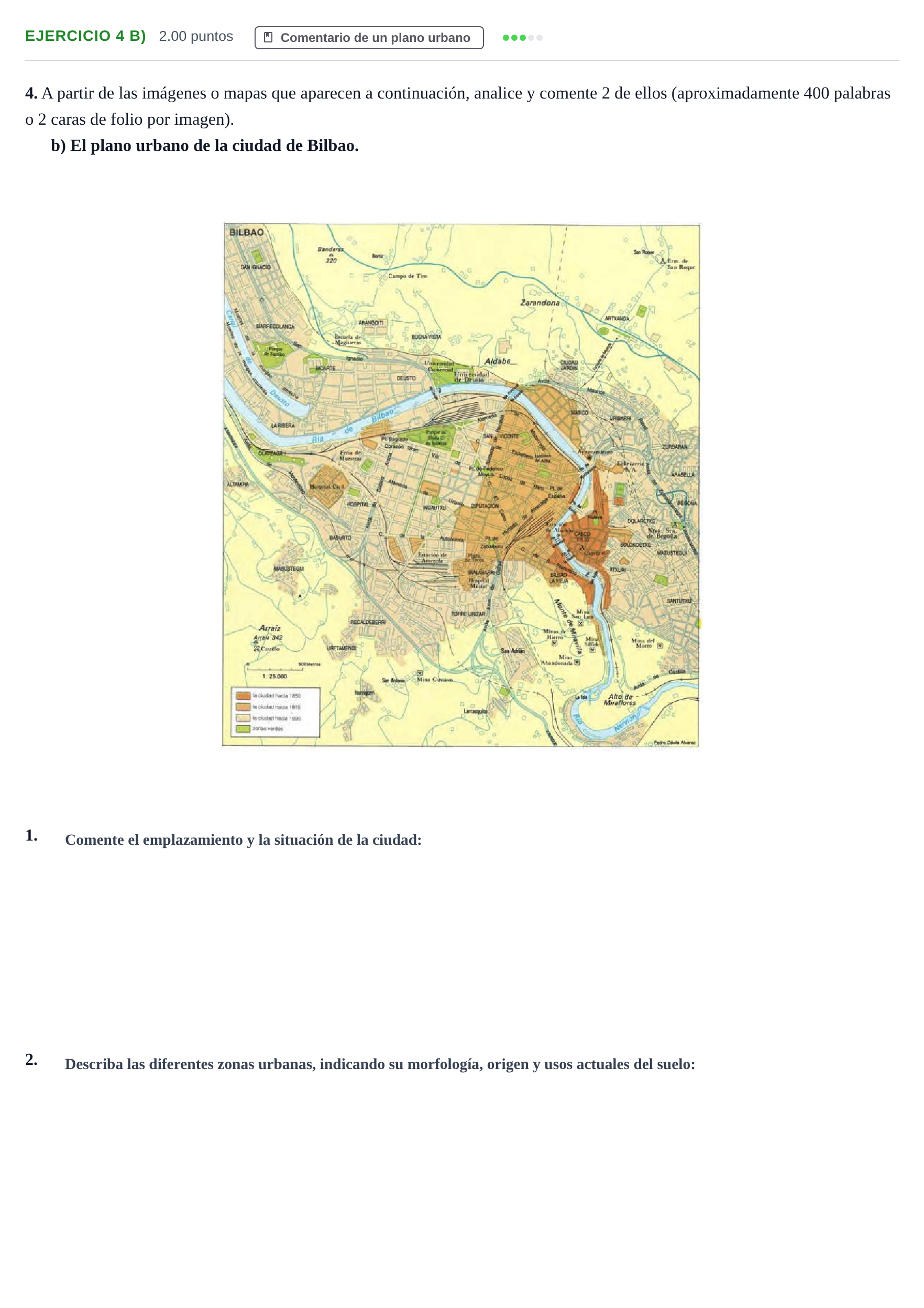 Enunciado: Ejercicio 4 b) · Geografía PAU Cantabria Ordinaria 2023
