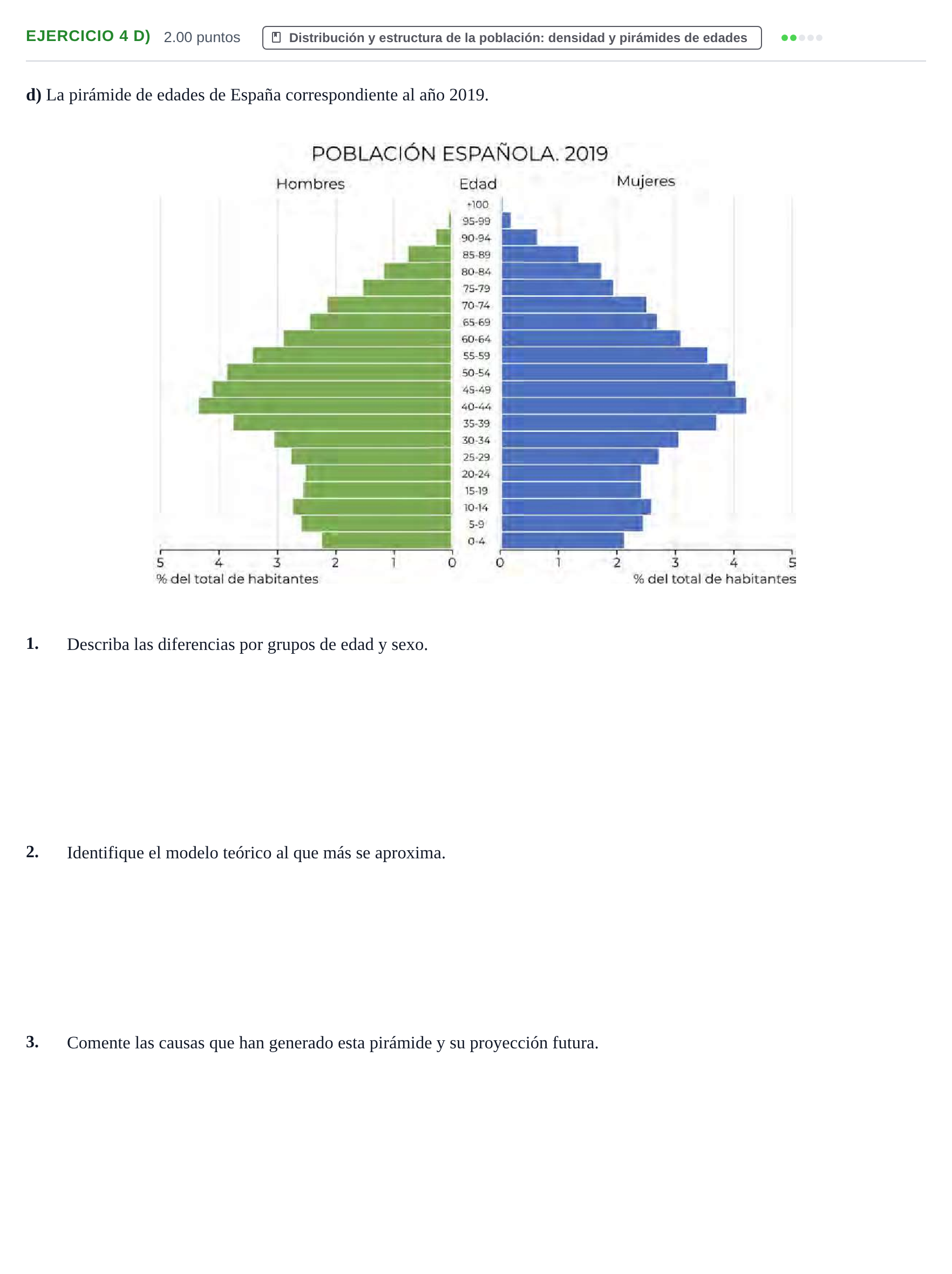 Enunciado: Ejercicio 4 d) · Geografía PAU Cantabria Ordinaria 2023