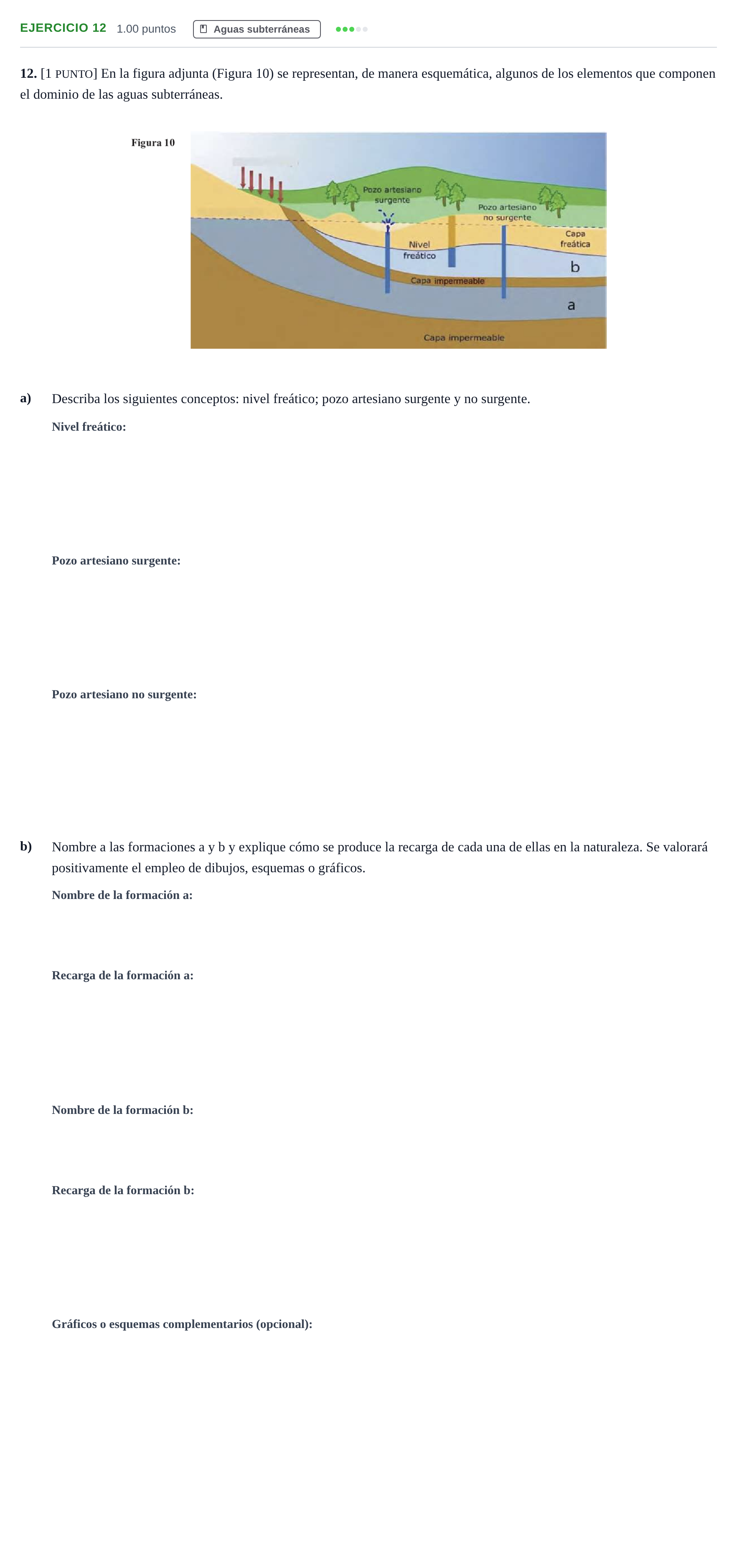Enunciado: Problema 12 · Geología y Ciencias Ambientales PAU Cantabria Ordinaria 2023