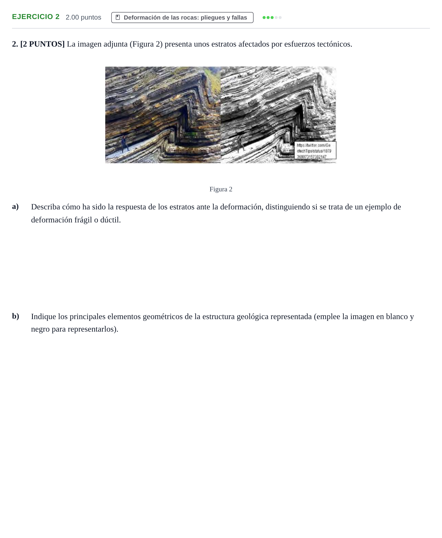 Enunciado: Problema 2 · Geología y Ciencias Ambientales PAU Cantabria Ordinaria 2023