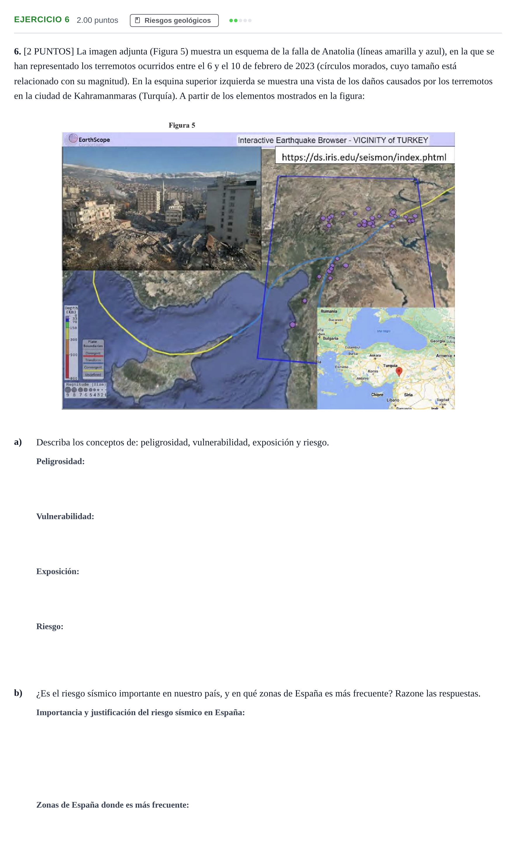 Enunciado: Problema 6 · Geología y Ciencias Ambientales PAU Cantabria Ordinaria 2023