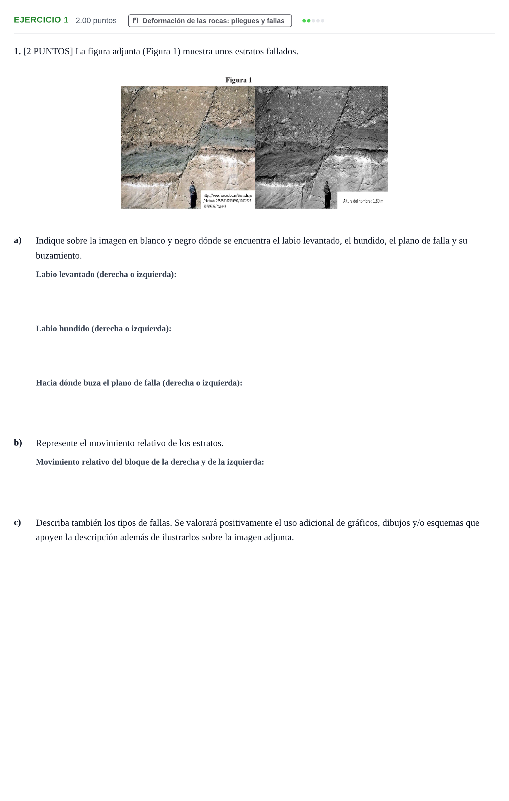 Enunciado: Problema 1 · Geología y Ciencias Ambientales PAU Cantabria Extraordinaria 2023