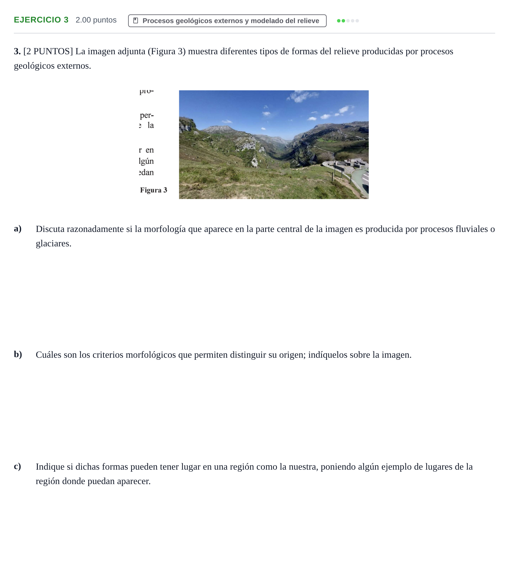 Enunciado: Problema 3 · Geología y Ciencias Ambientales PAU Cantabria Extraordinaria 2023