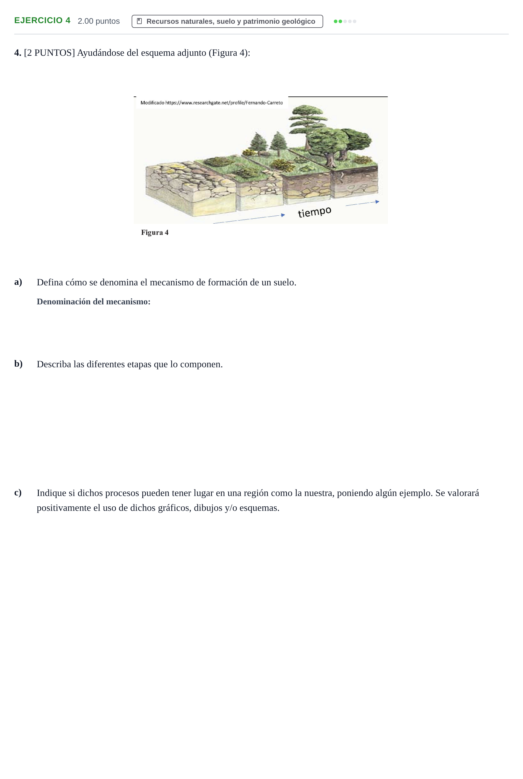 Enunciado: Problema 4 · Geología y Ciencias Ambientales PAU Cantabria Extraordinaria 2023