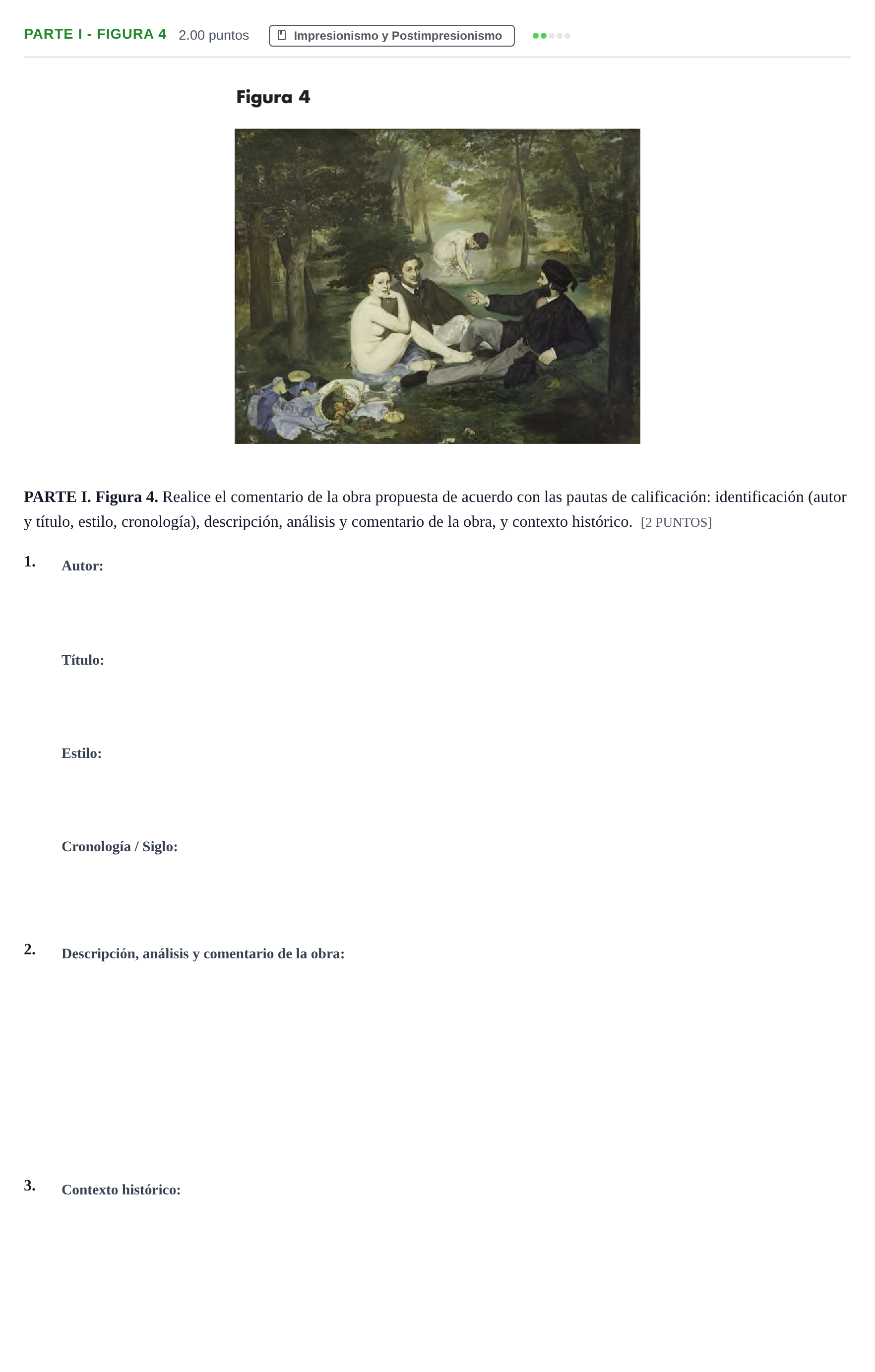 Enunciado: Ejercicio Parte I - Figura 4 · Historia del Arte PAU Cantabria Ordinaria 2023