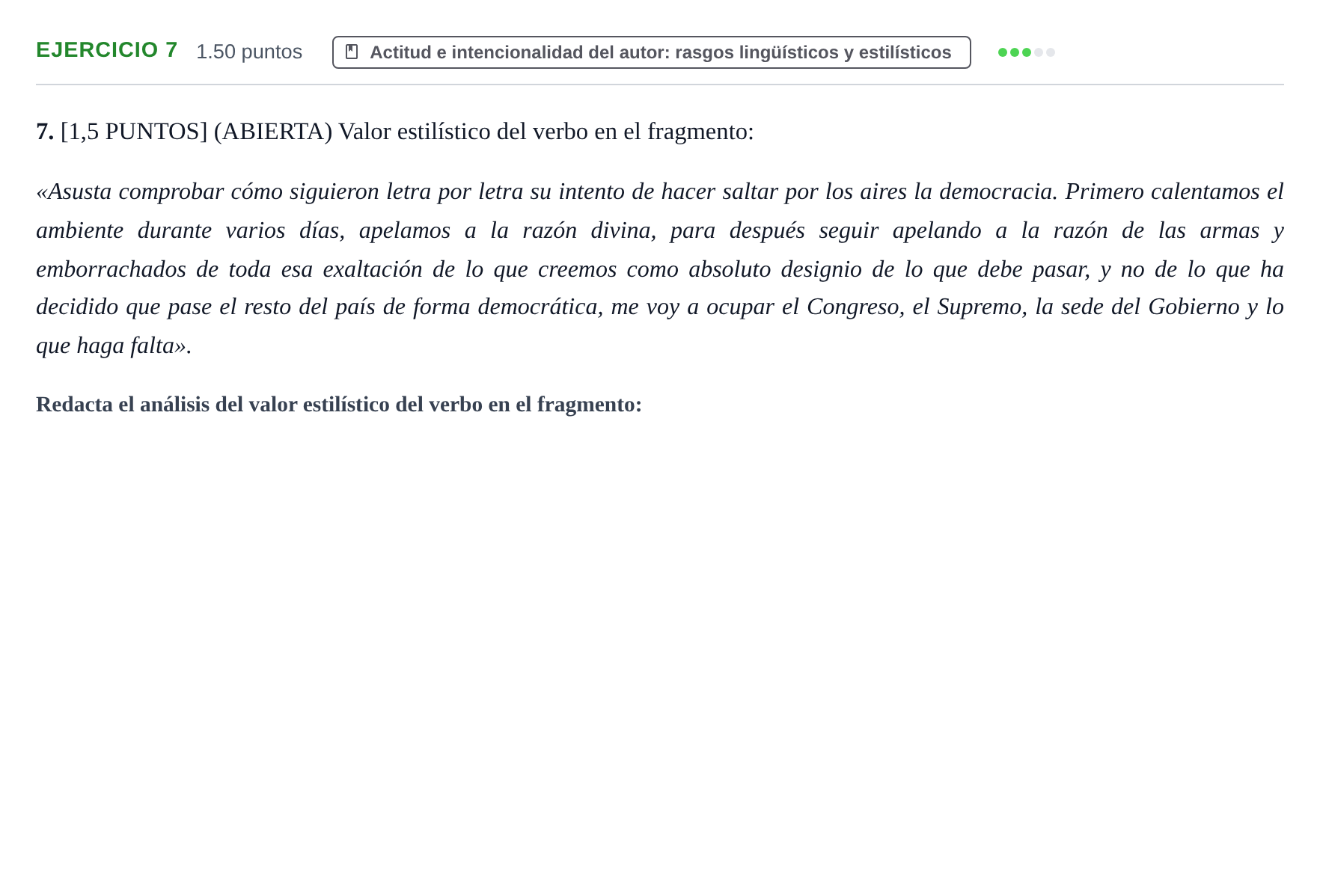 Enunciado: Problema 7 · Lengua Castellana y Literatura II PAU Cantabria Extraordinaria 2023
