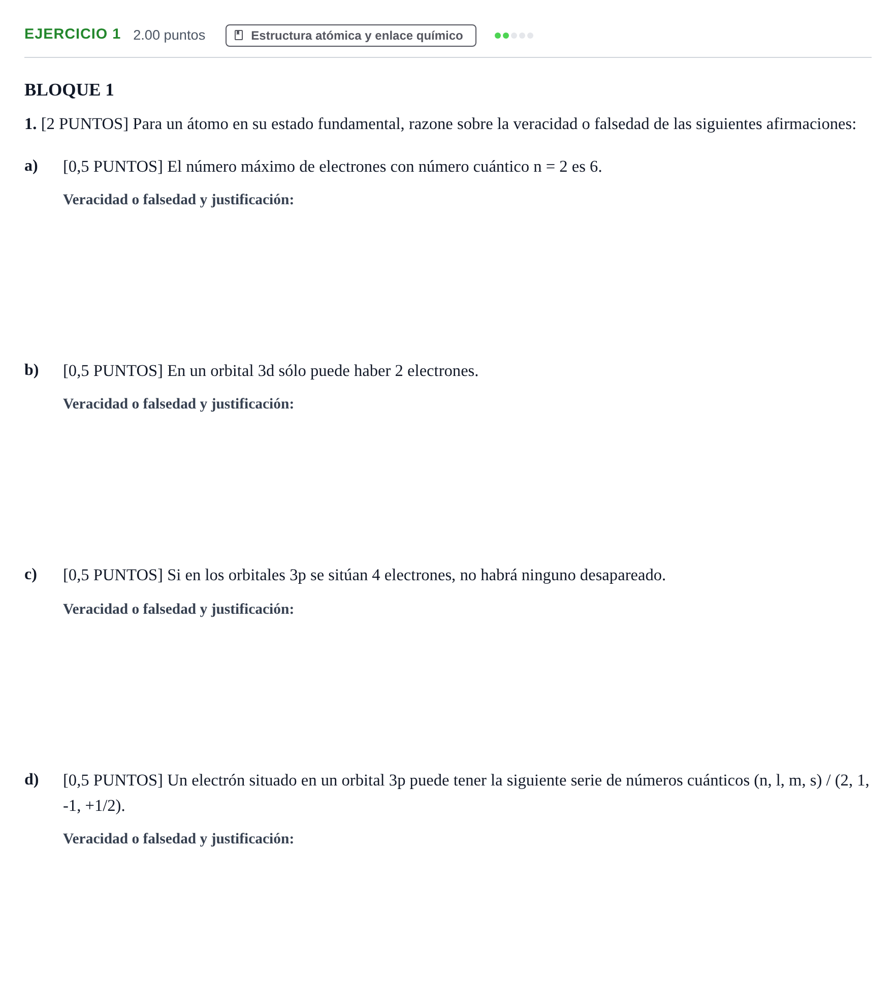 Enunciado: Problema 1 · Química PAU Cantabria Extraordinaria 2023