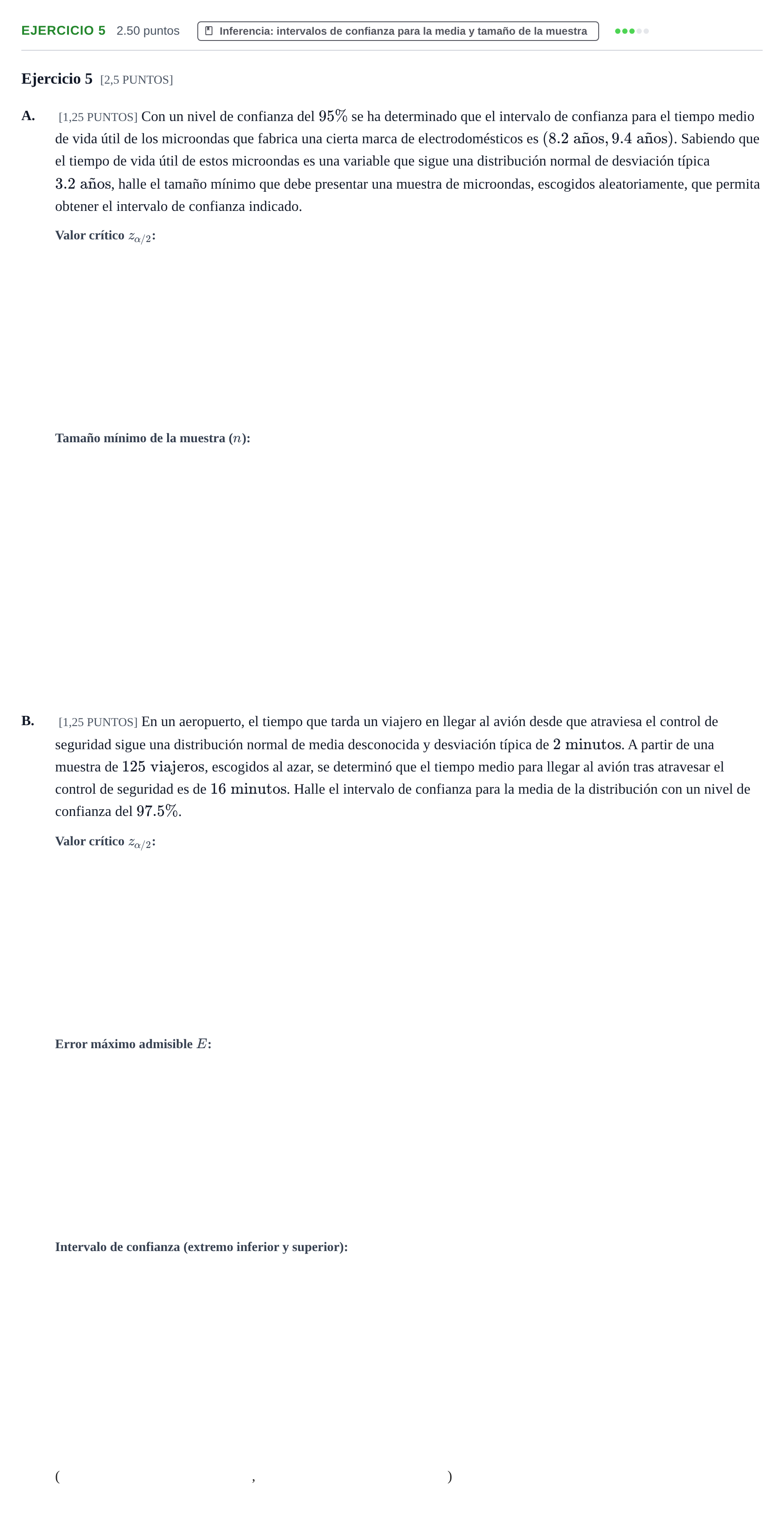 Enunciado: Ejercicio 5 · Matemáticas aplicadas a las Ciencias Sociales II PAU Cantabria Extraordinaria 2023