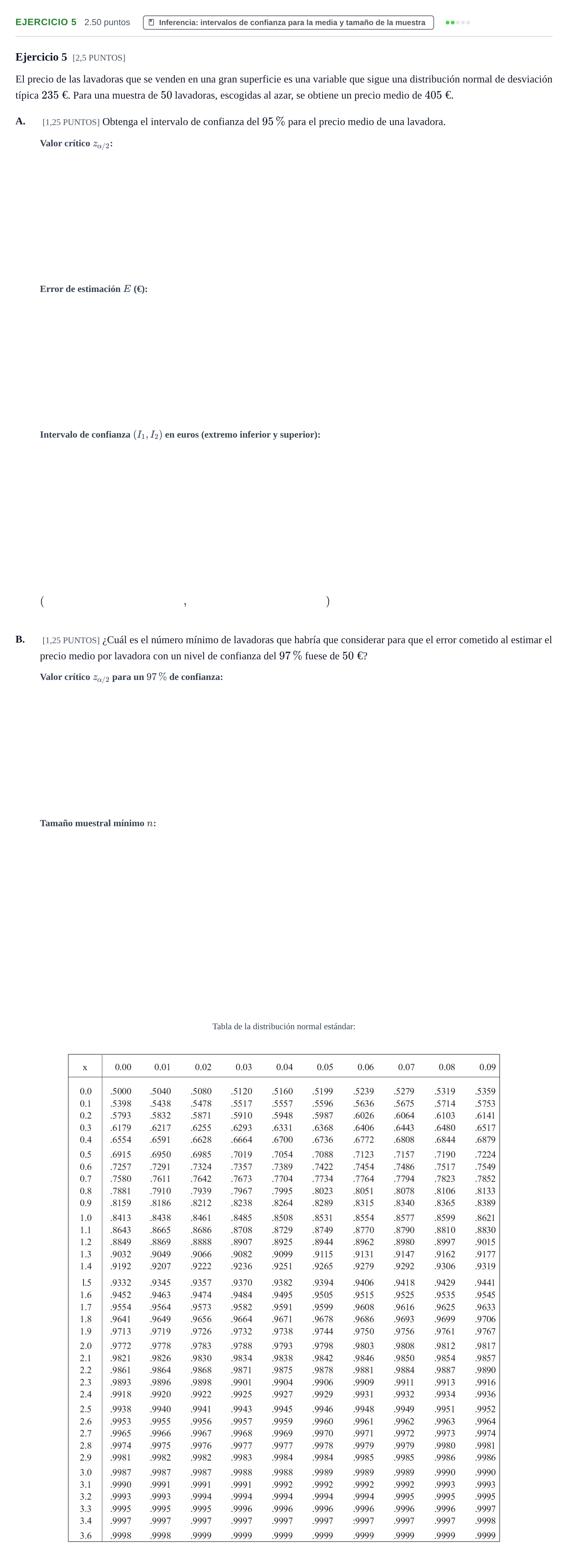 Enunciado: Ejercicio 5 · Matemáticas aplicadas a las Ciencias Sociales II PAU Cantabria Ordinaria 2023