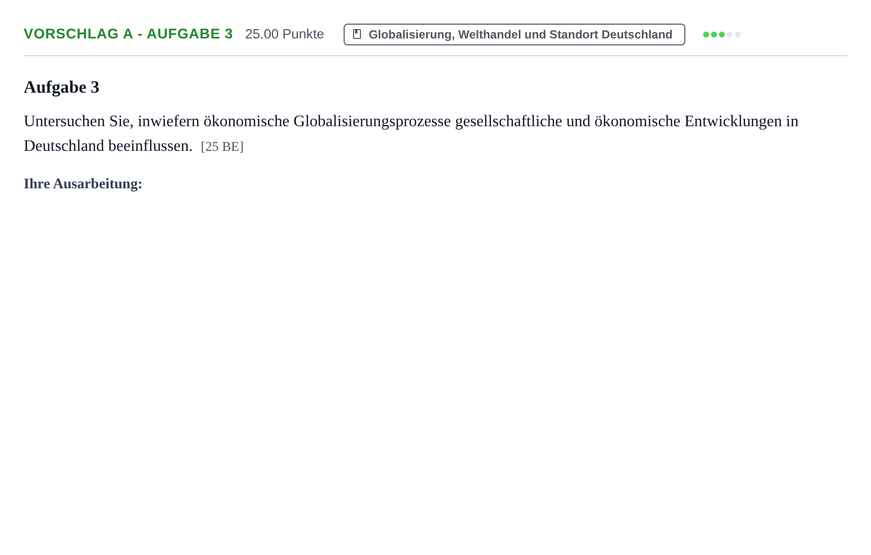 Aufgabenstellung: Aufgabe Vorschlag A - Aufgabe 3 · Abitur Hessen Politik und Wirtschaft GK 2021
