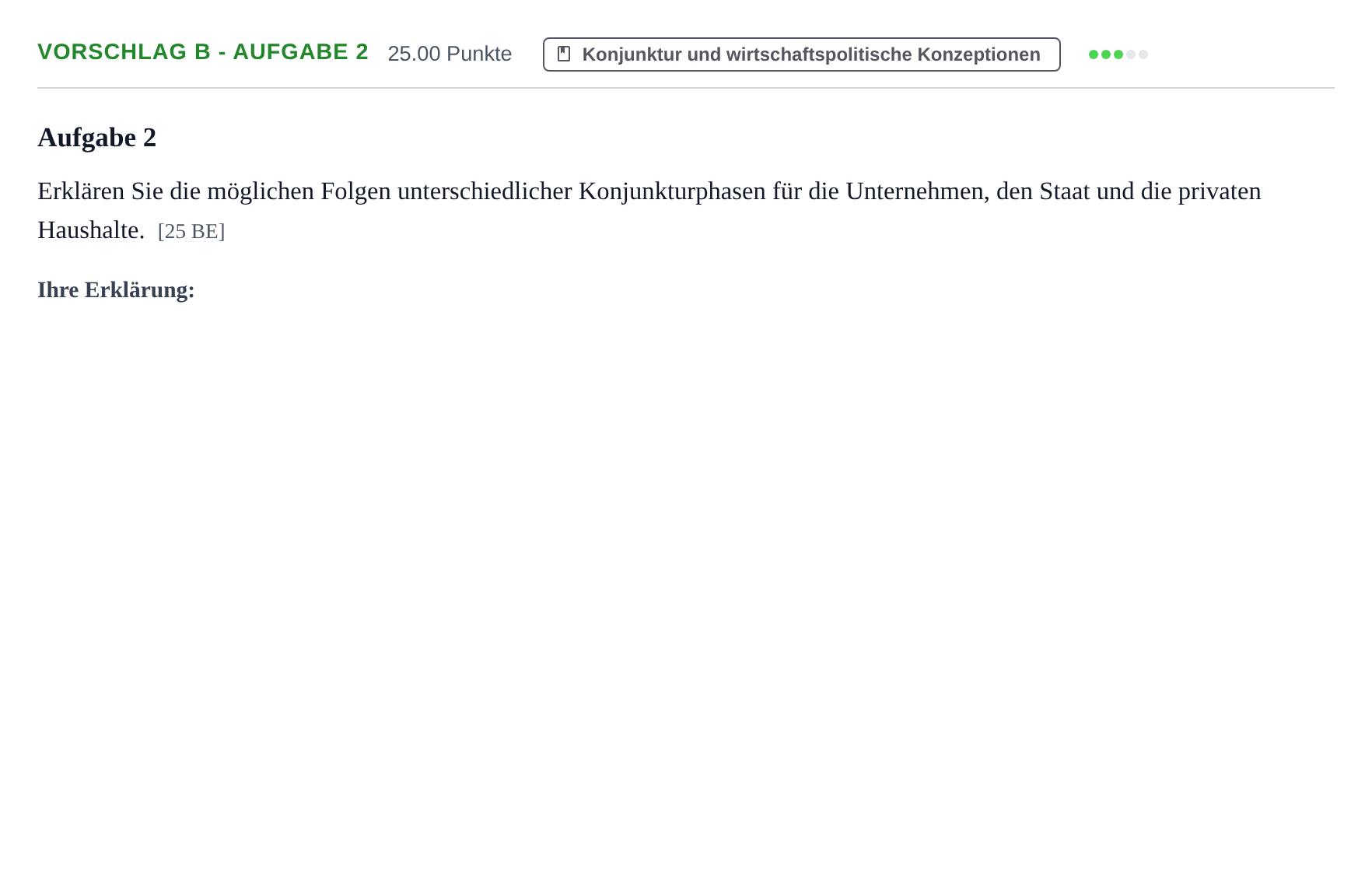 Aufgabenstellung: Aufgabe Vorschlag B - Aufgabe 2 · Abitur Hessen Politik und Wirtschaft GK 2021