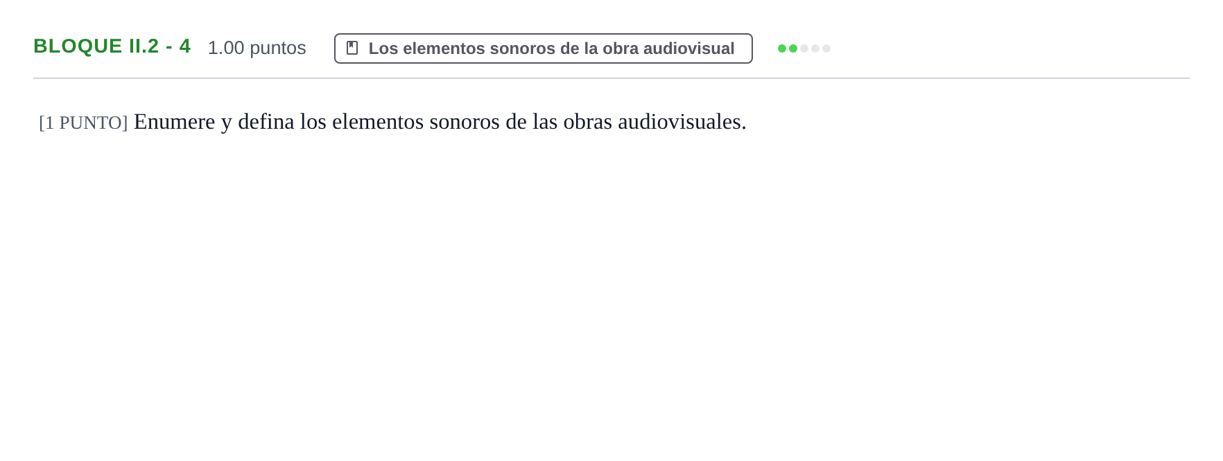 Enunciado: Bloque II.2 - 4 · Cultura Audiovisual II PAU Cantabria Extraordinaria 2022