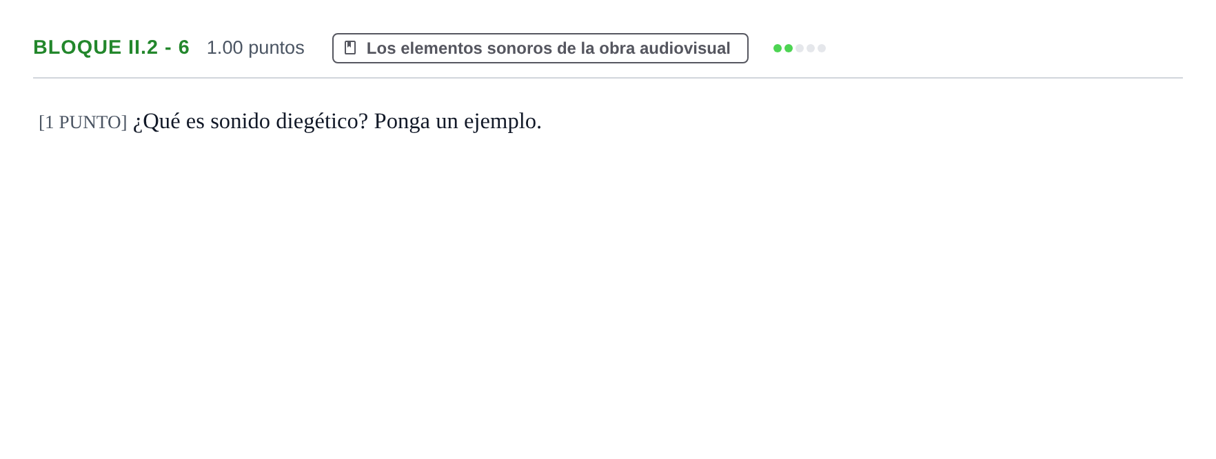 Enunciado: Bloque II.2 - 6 · Cultura Audiovisual II PAU Cantabria Extraordinaria 2022