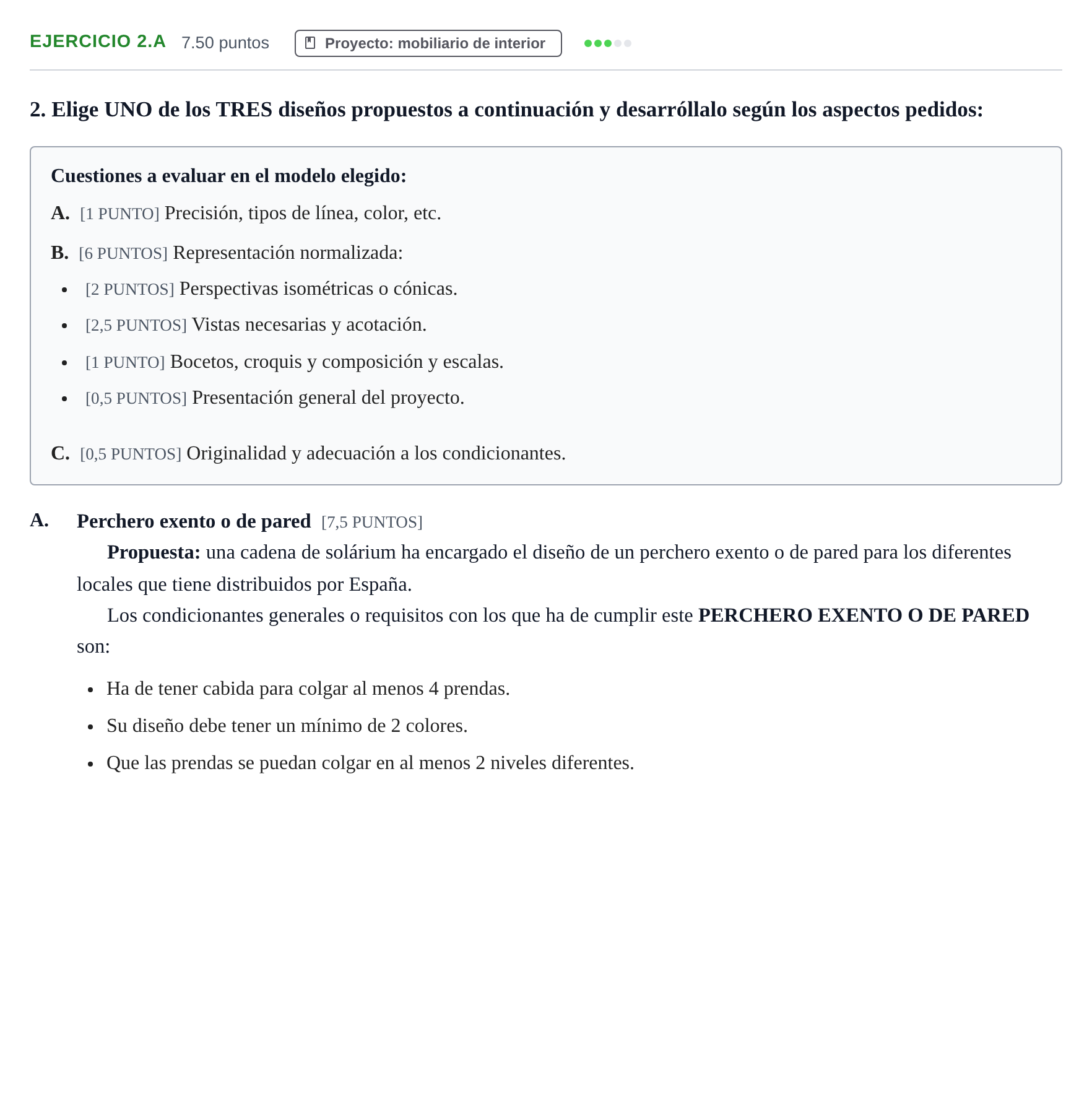 Enunciado: Ejercicio 2.A · Diseño PAU Cantabria Extraordinaria 2022
