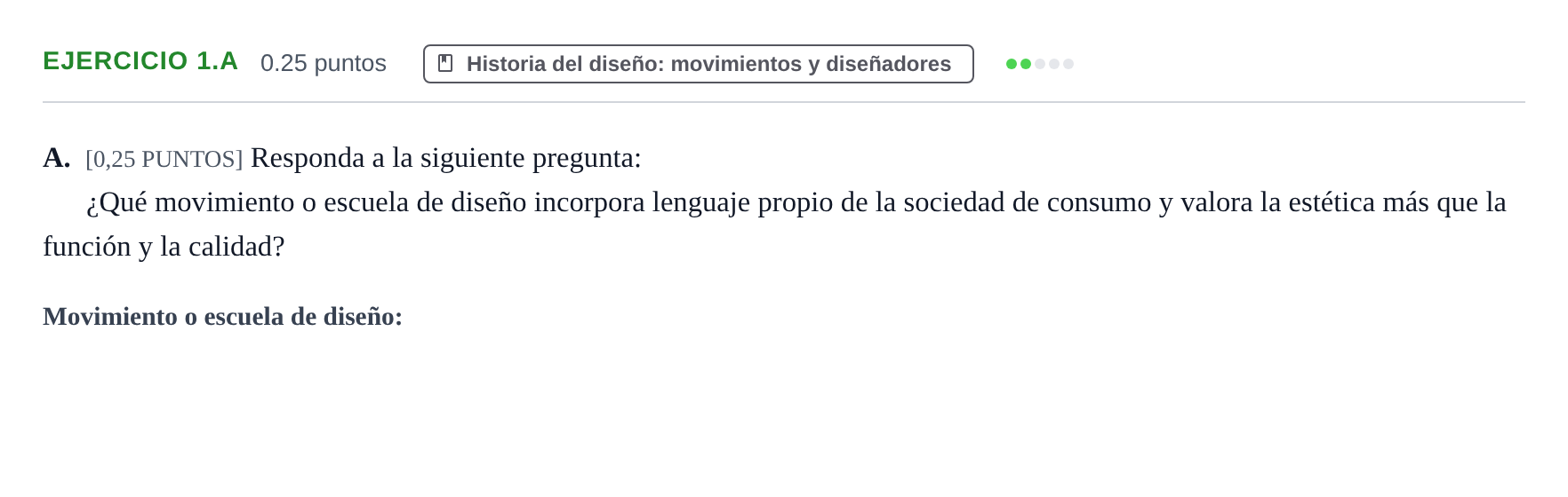 Enunciado: Ejercicio 1.A · Diseño PAU Cantabria Ordinaria 2022