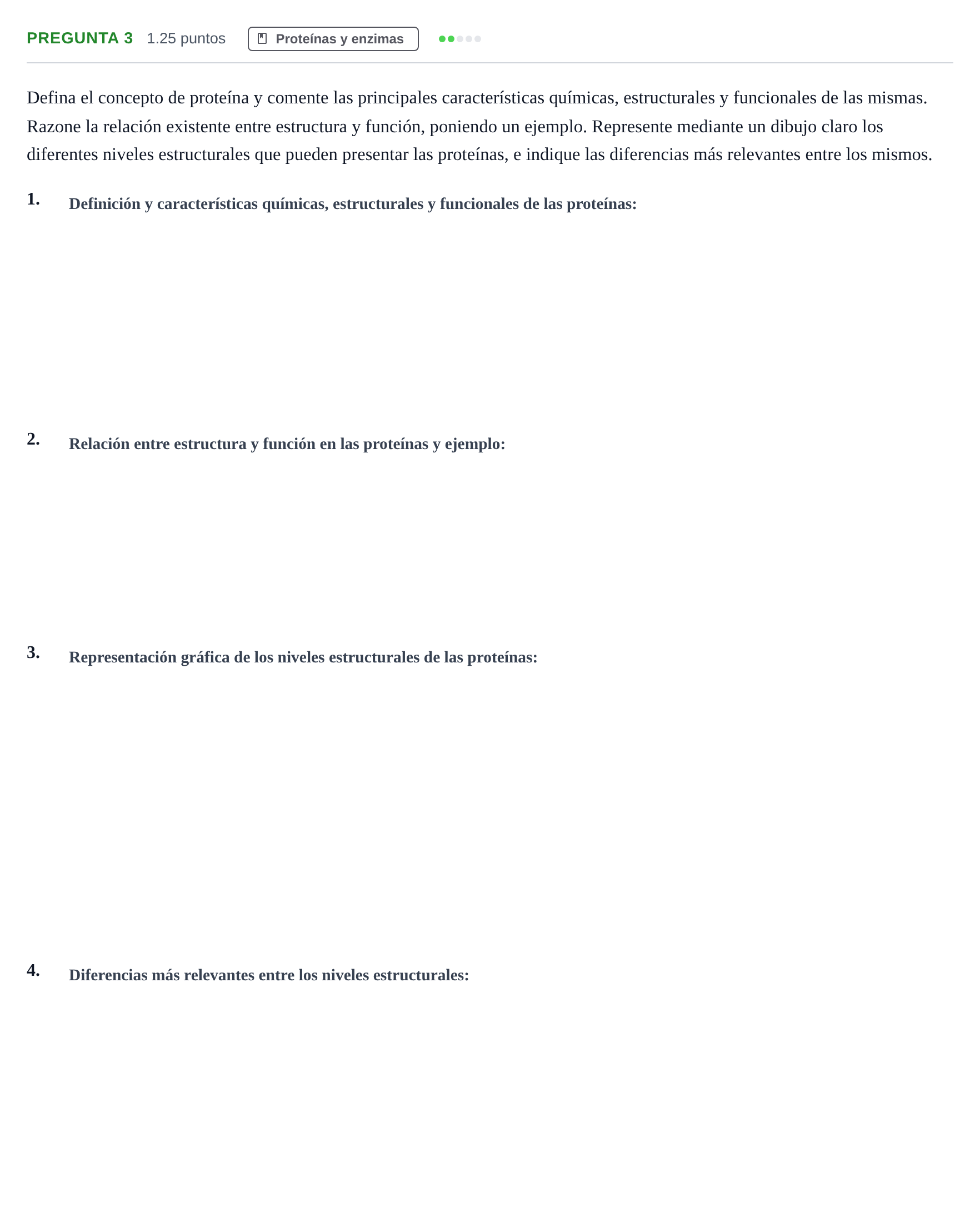 Enunciado: Pregunta 3 · Biología PAU Cantabria Ordinaria 2022