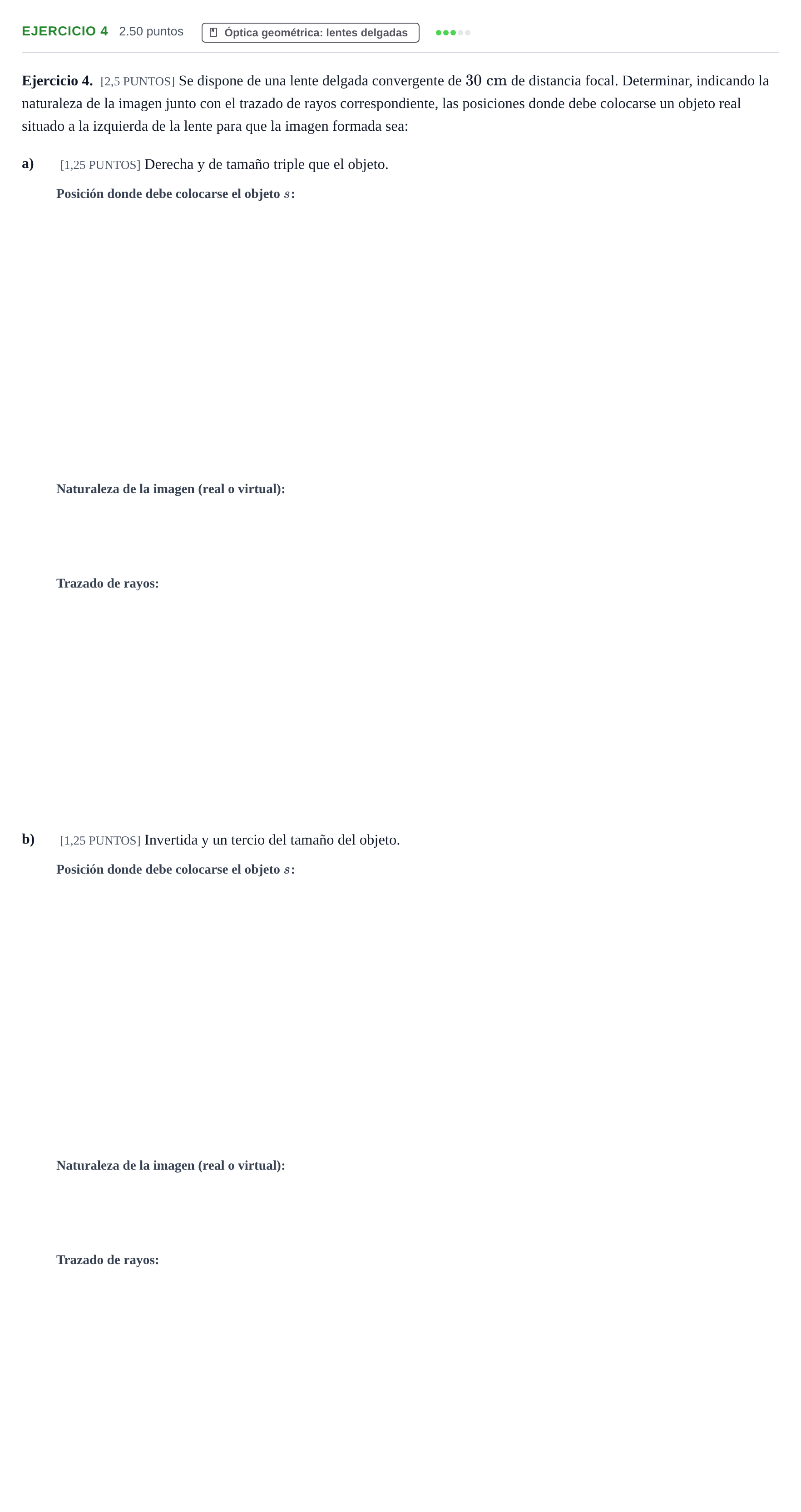Enunciado: Ejercicio 4 · Física PAU Cantabria Extraordinaria 2022