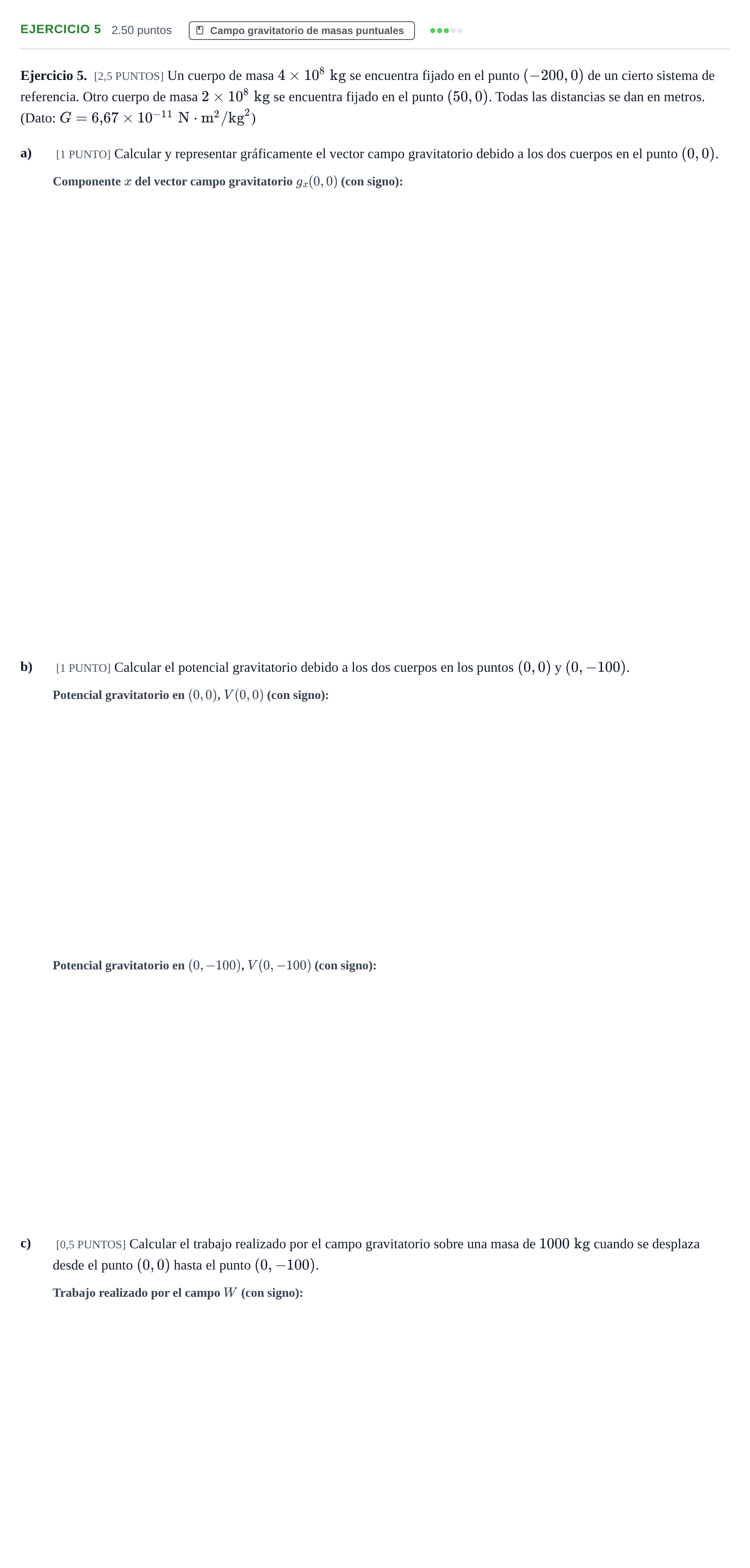 Enunciado: Ejercicio 5 · Física PAU Cantabria Extraordinaria 2022
