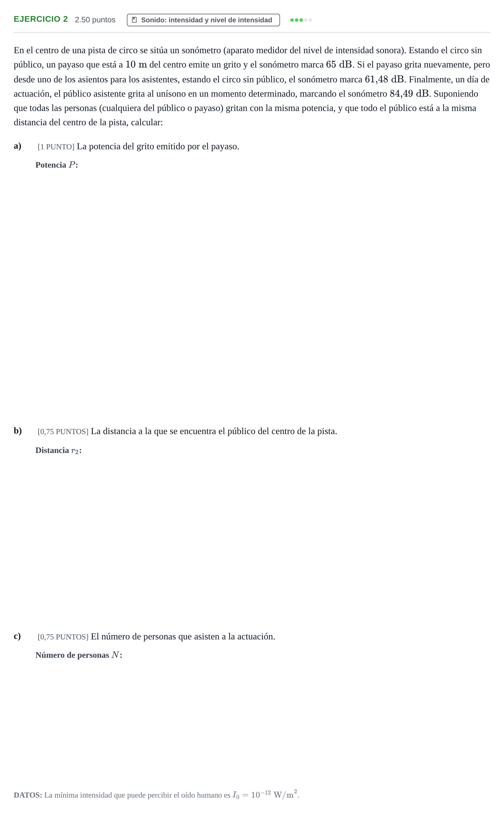 Enunciado: Ejercicio 2 · Física PAU Cantabria Ordinaria 2022