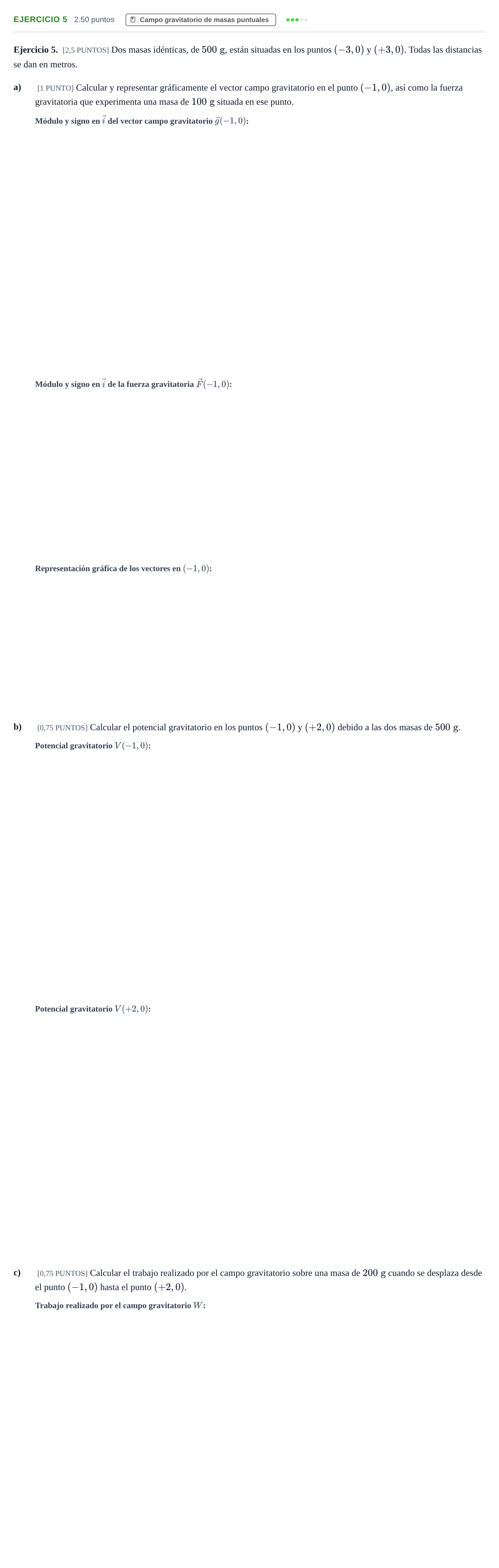 Enunciado: Ejercicio 5 · Física PAU Cantabria Ordinaria 2022