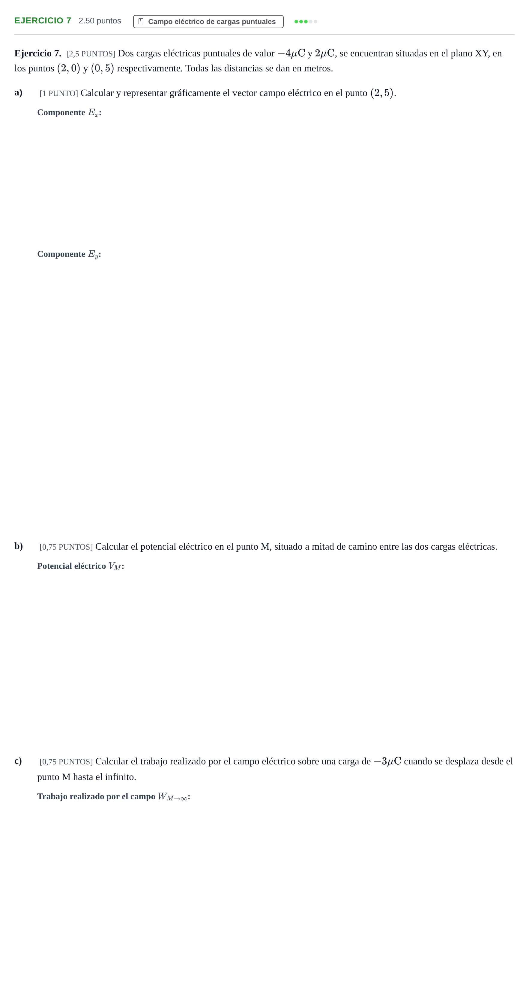 Enunciado: Ejercicio 7 · Física PAU Cantabria Ordinaria 2022
