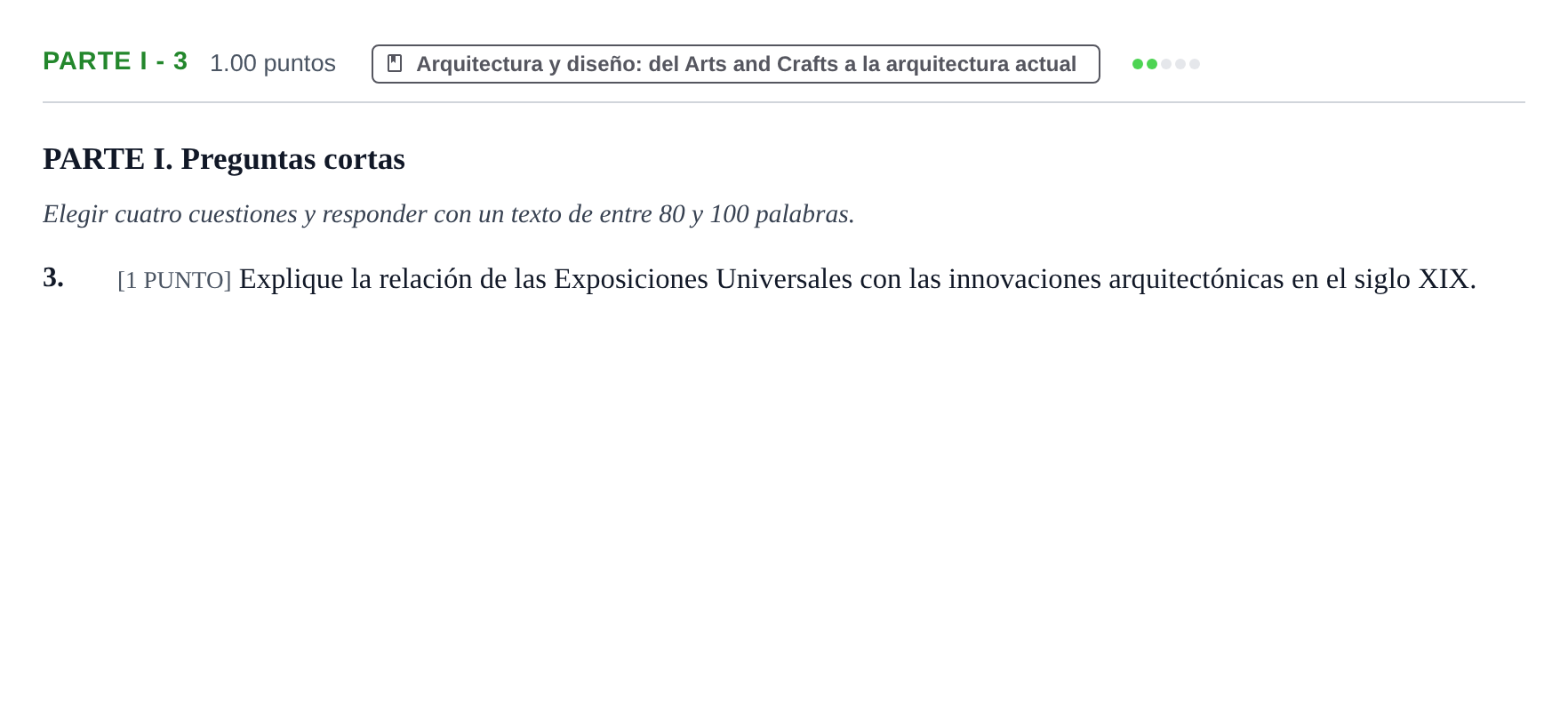 Enunciado: Ejercicio Parte I - 3 · Fundamentos Artísticos PAU Cantabria Extraordinaria 2022