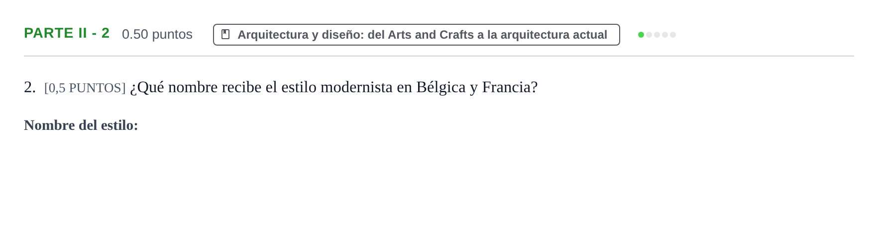 Enunciado: Ejercicio Parte II - 2 · Fundamentos Artísticos PAU Cantabria Extraordinaria 2022
