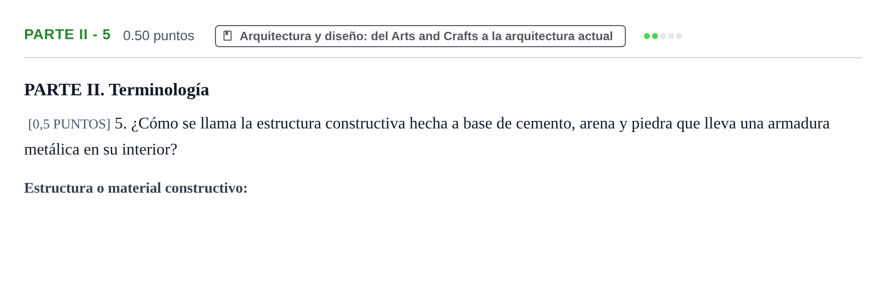 Enunciado: Ejercicio Parte II - 5 · Fundamentos Artísticos PAU Cantabria Extraordinaria 2022