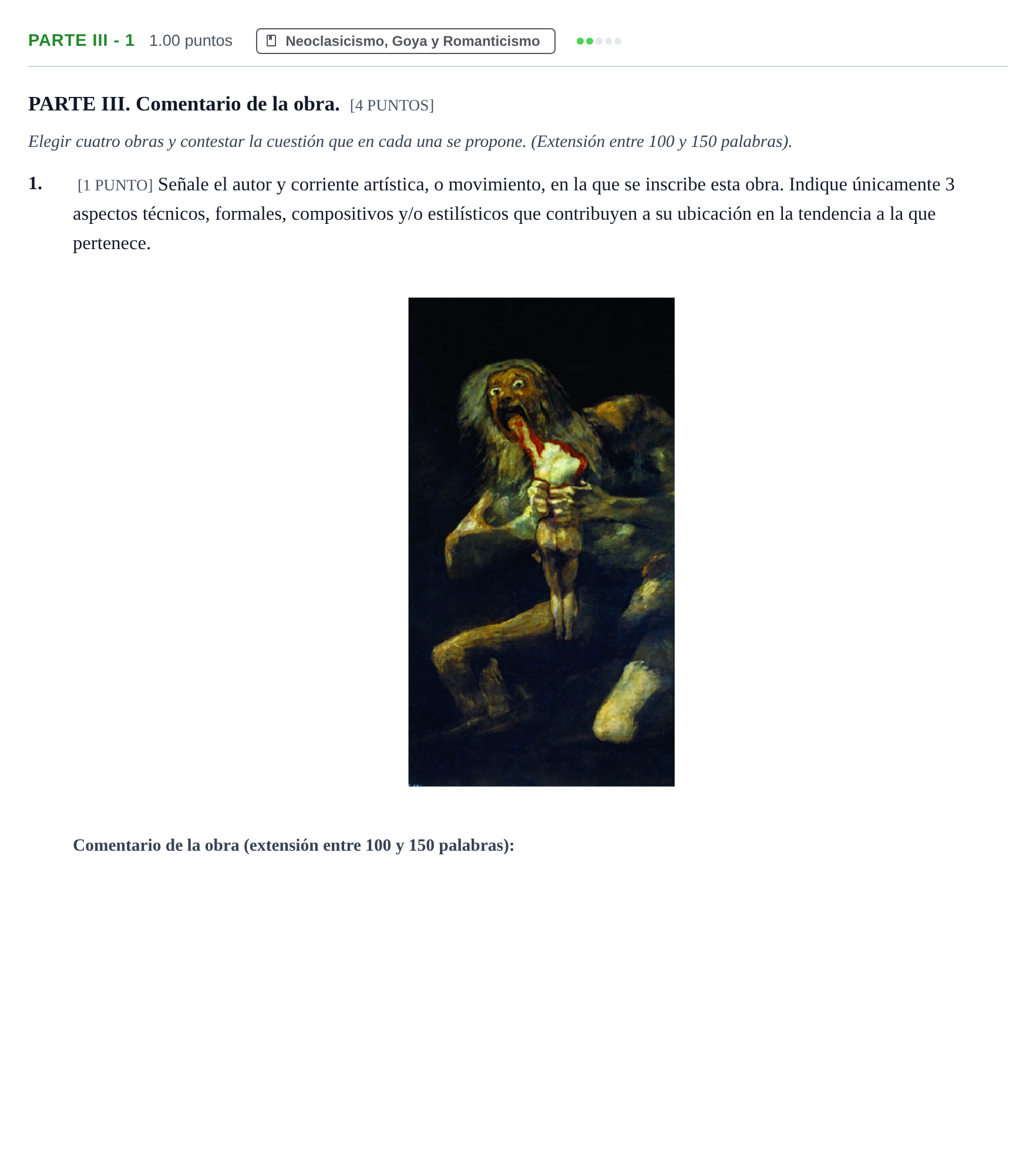 Enunciado: Ejercicio Parte III - 1 · Fundamentos Artísticos PAU Cantabria Extraordinaria 2022