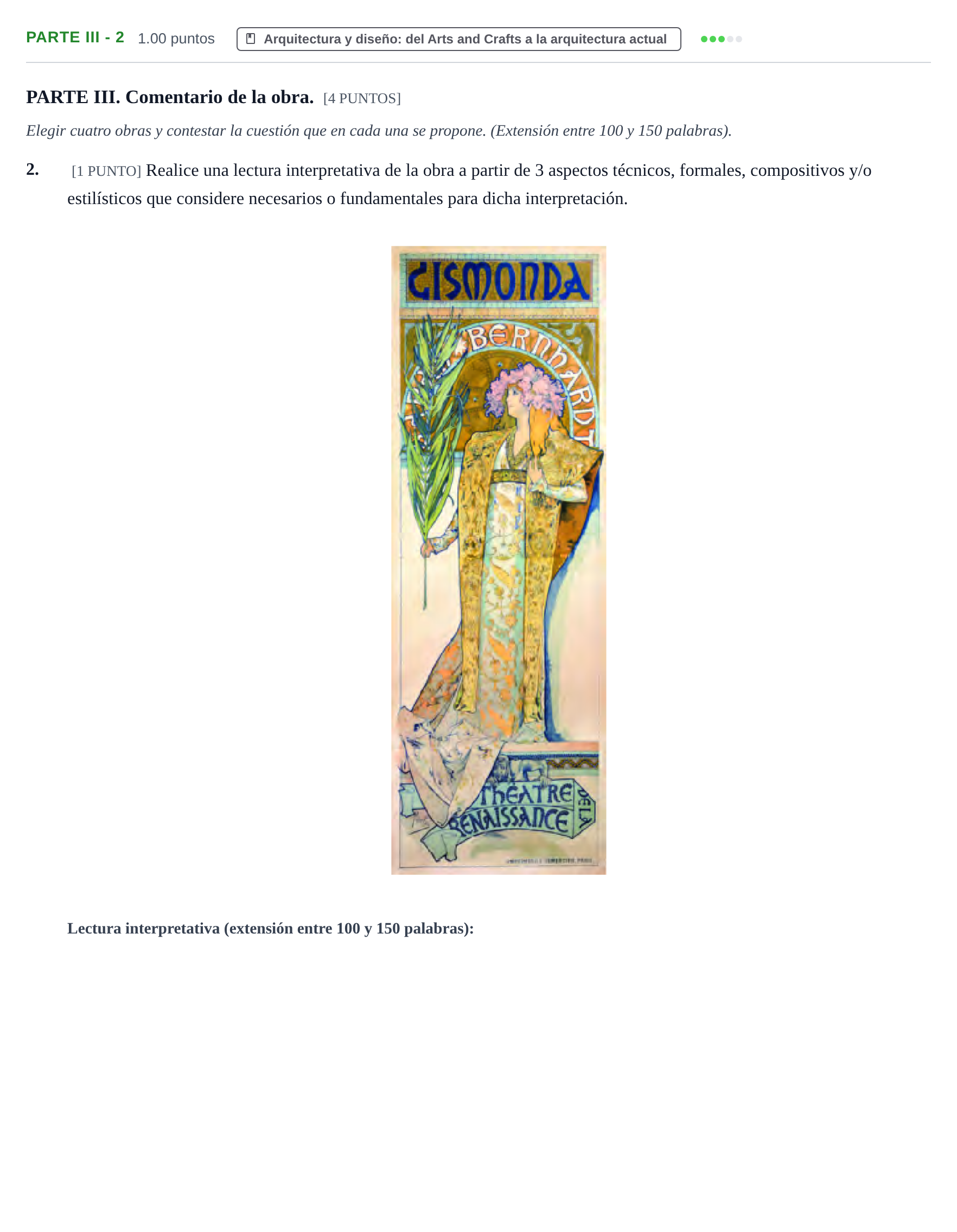 Enunciado: Ejercicio Parte III - 2 · Fundamentos Artísticos PAU Cantabria Extraordinaria 2022