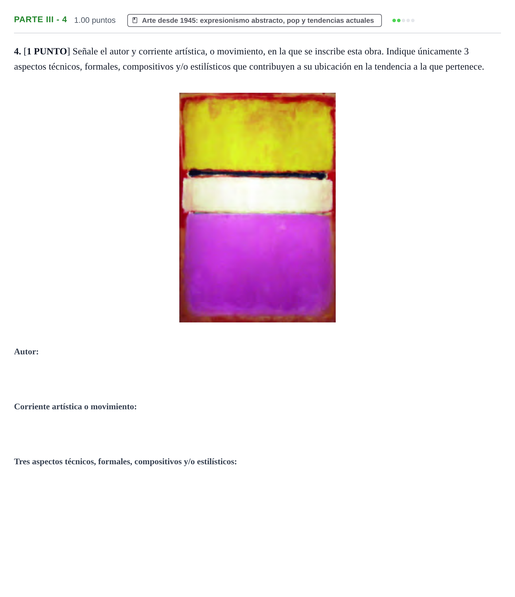 Enunciado: Ejercicio Parte III - 4 · Fundamentos Artísticos PAU Cantabria Extraordinaria 2022