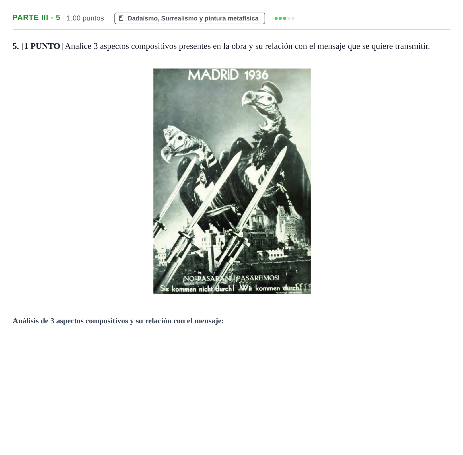 Enunciado: Ejercicio Parte III - 5 · Fundamentos Artísticos PAU Cantabria Extraordinaria 2022