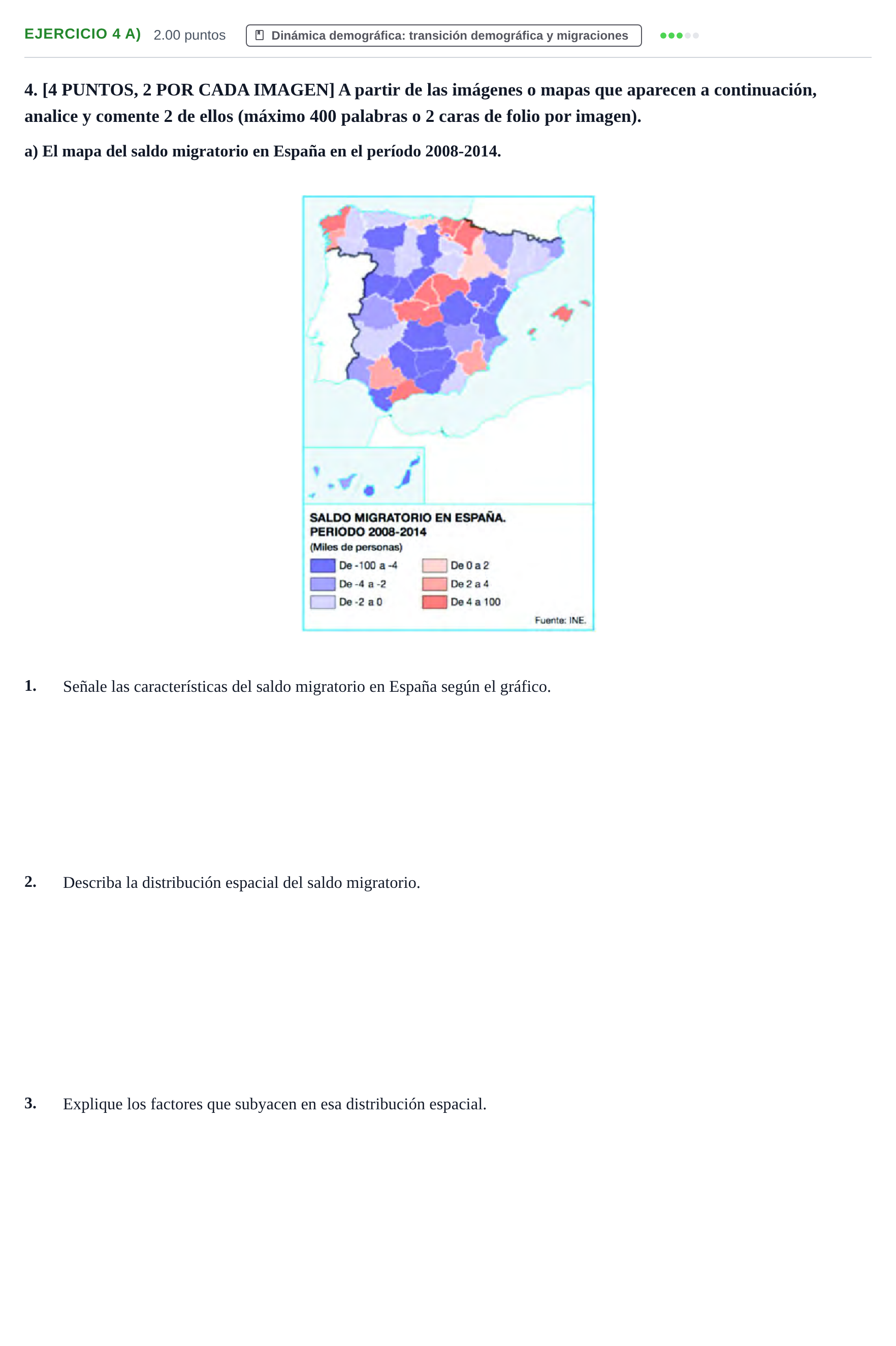 Enunciado: Ejercicio 4 a) · Geografía PAU Cantabria Extraordinaria 2022