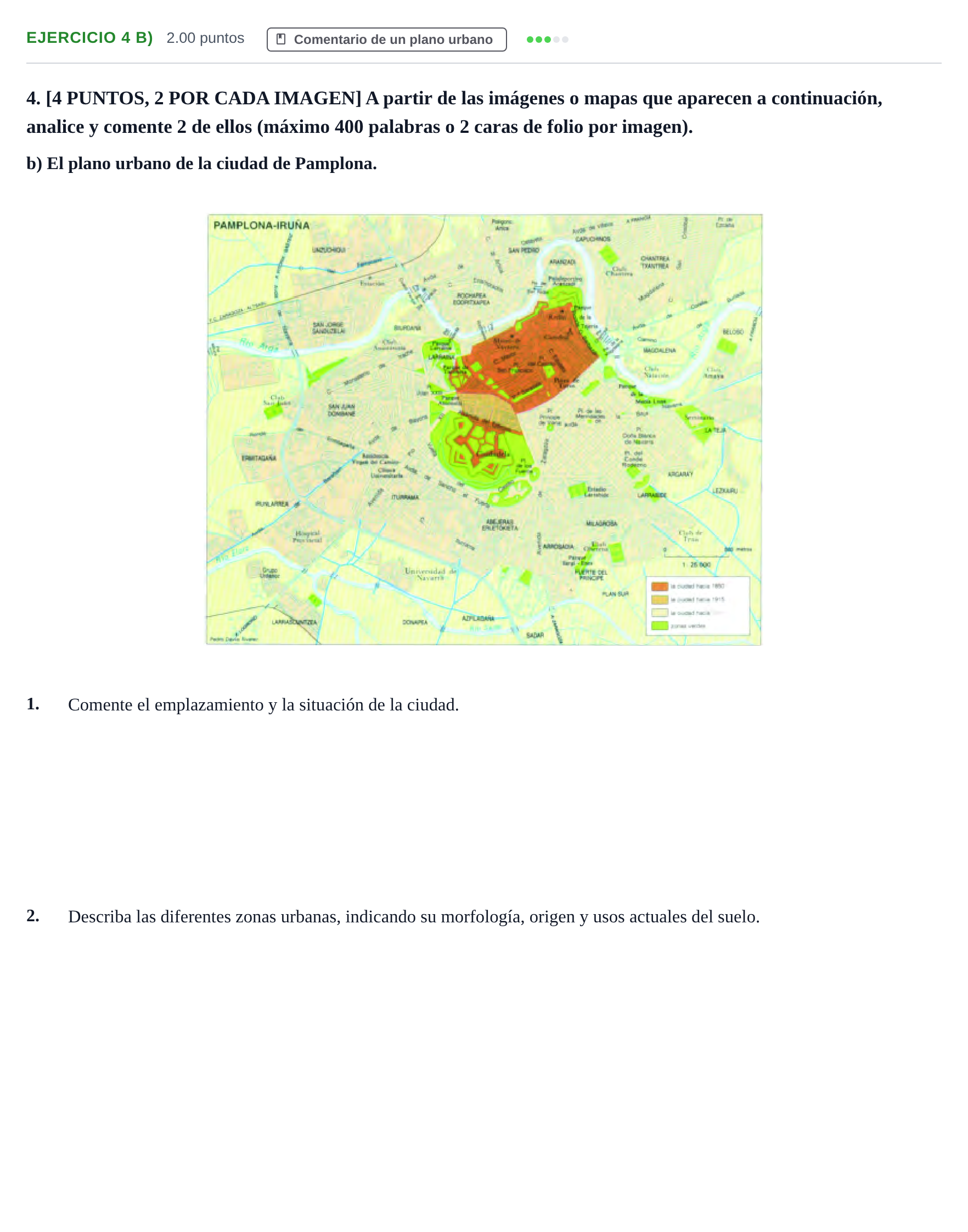 Enunciado: Ejercicio 4 b) · Geografía PAU Cantabria Extraordinaria 2022
