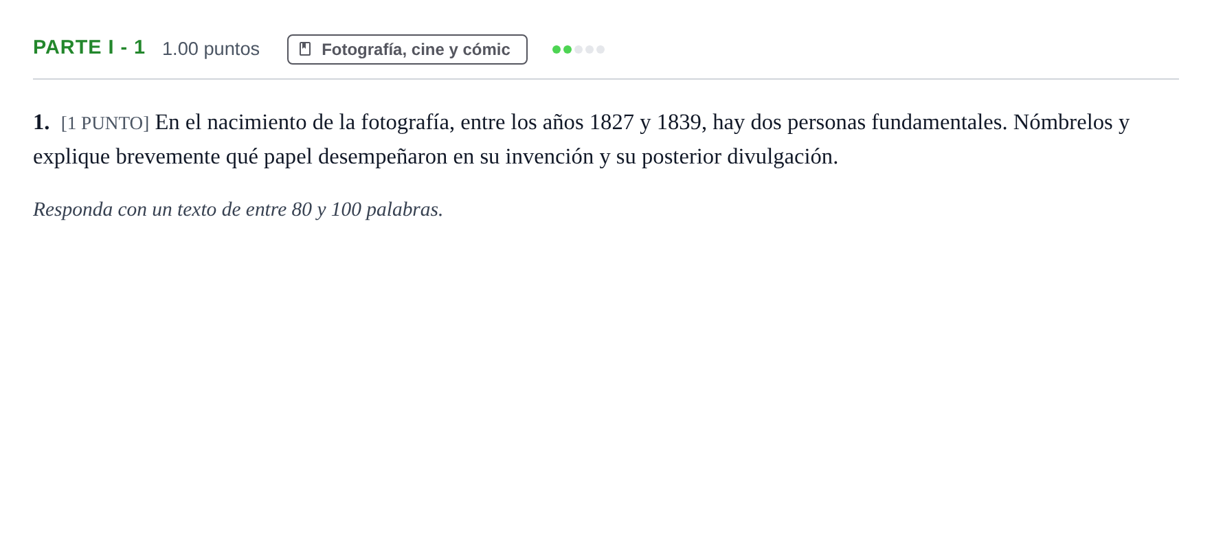 Enunciado: Ejercicio Parte I - 1 · Fundamentos Artísticos PAU Cantabria Ordinaria 2022