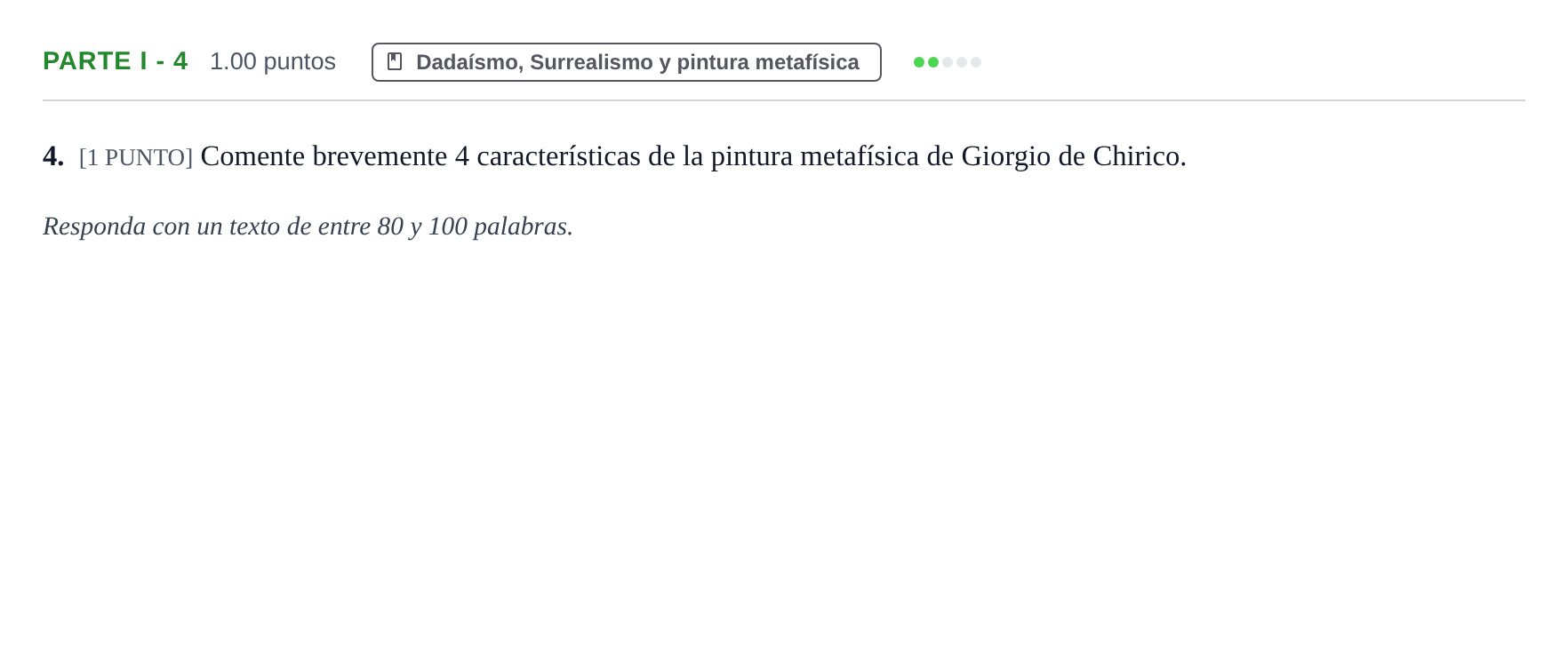 Enunciado: Ejercicio Parte I - 4 · Fundamentos Artísticos PAU Cantabria Ordinaria 2022