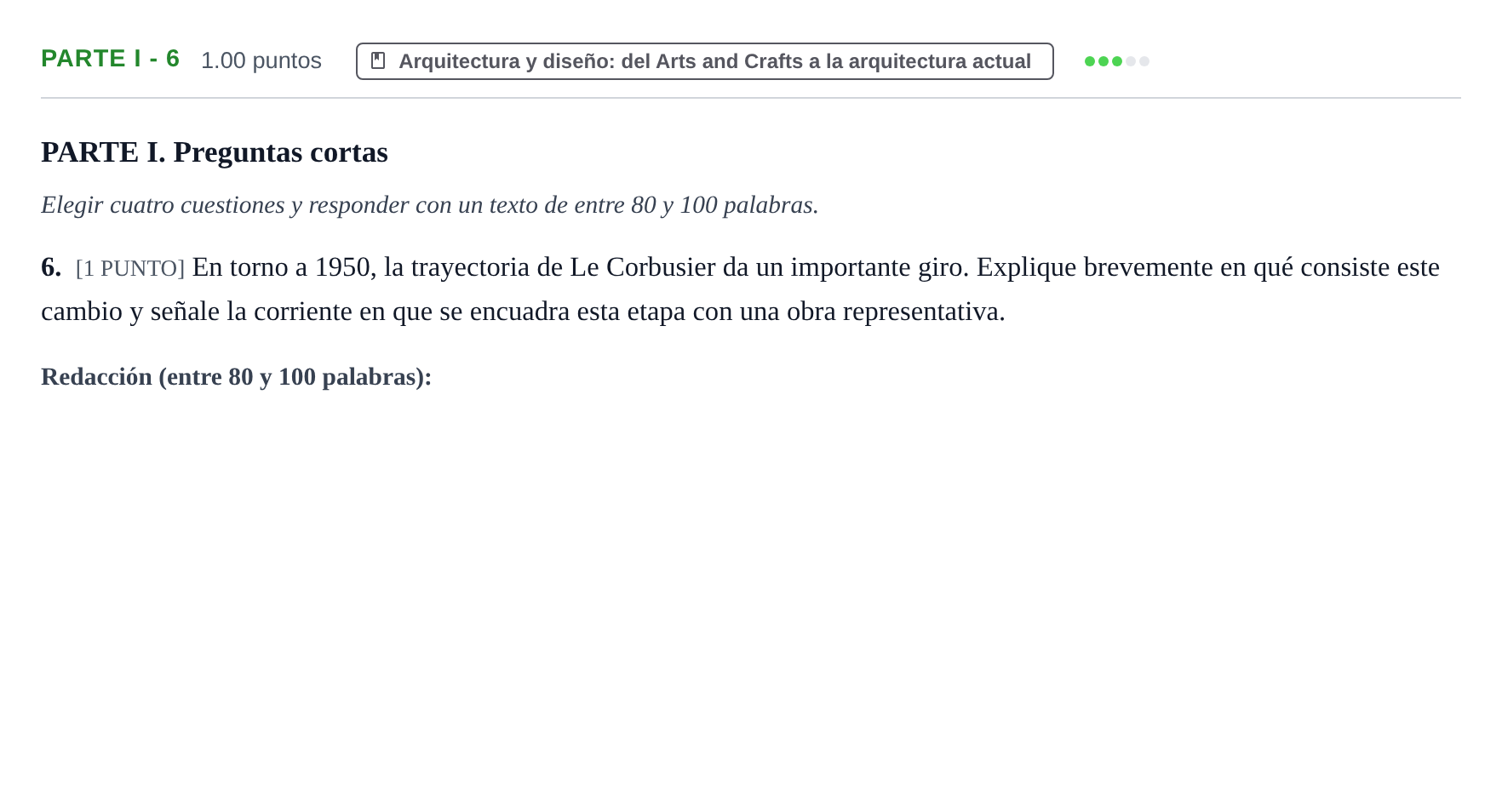 Enunciado: Ejercicio Parte I - 6 · Fundamentos Artísticos PAU Cantabria Ordinaria 2022