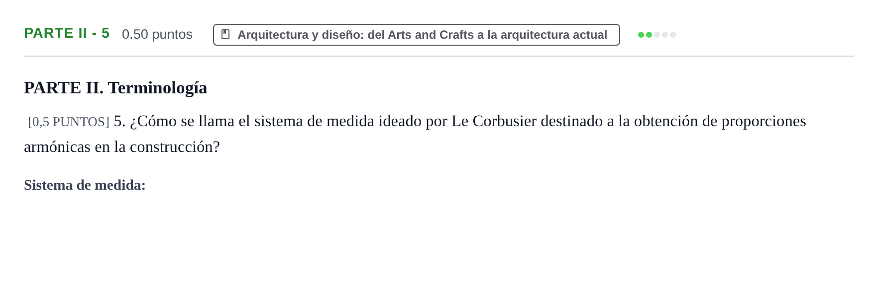 Enunciado: Ejercicio Parte II - 5 · Fundamentos Artísticos PAU Cantabria Ordinaria 2022
