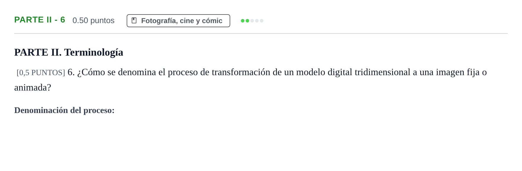 Enunciado: Ejercicio Parte II - 6 · Fundamentos Artísticos PAU Cantabria Ordinaria 2022