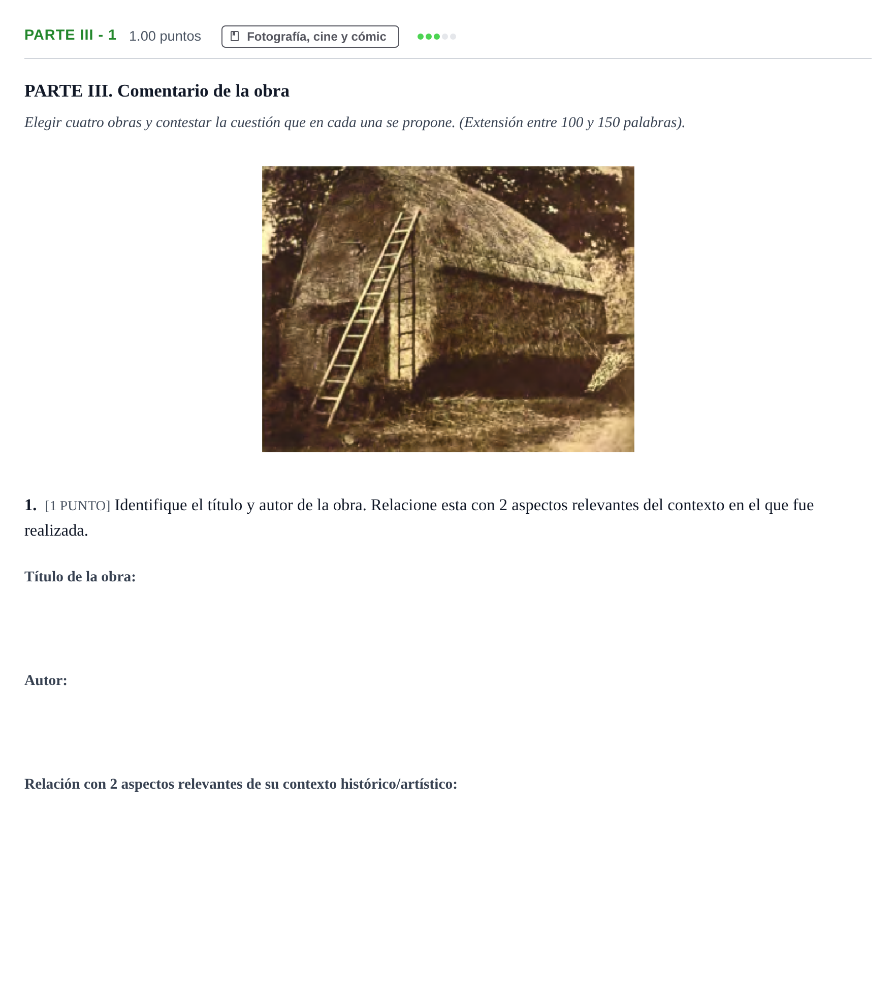 Enunciado: Ejercicio Parte III - 1 · Fundamentos Artísticos PAU Cantabria Ordinaria 2022