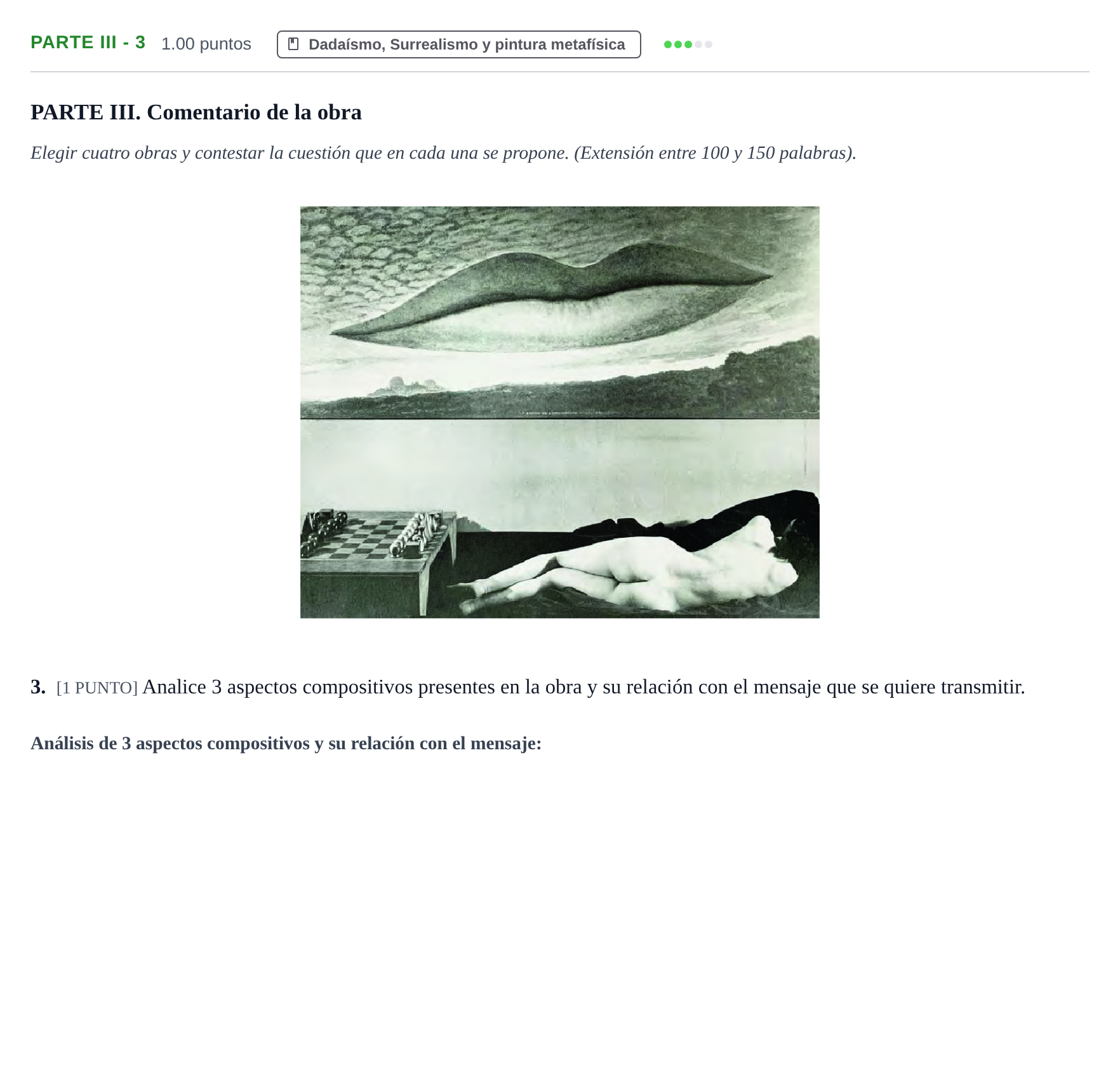 Enunciado: Ejercicio Parte III - 3 · Fundamentos Artísticos PAU Cantabria Ordinaria 2022